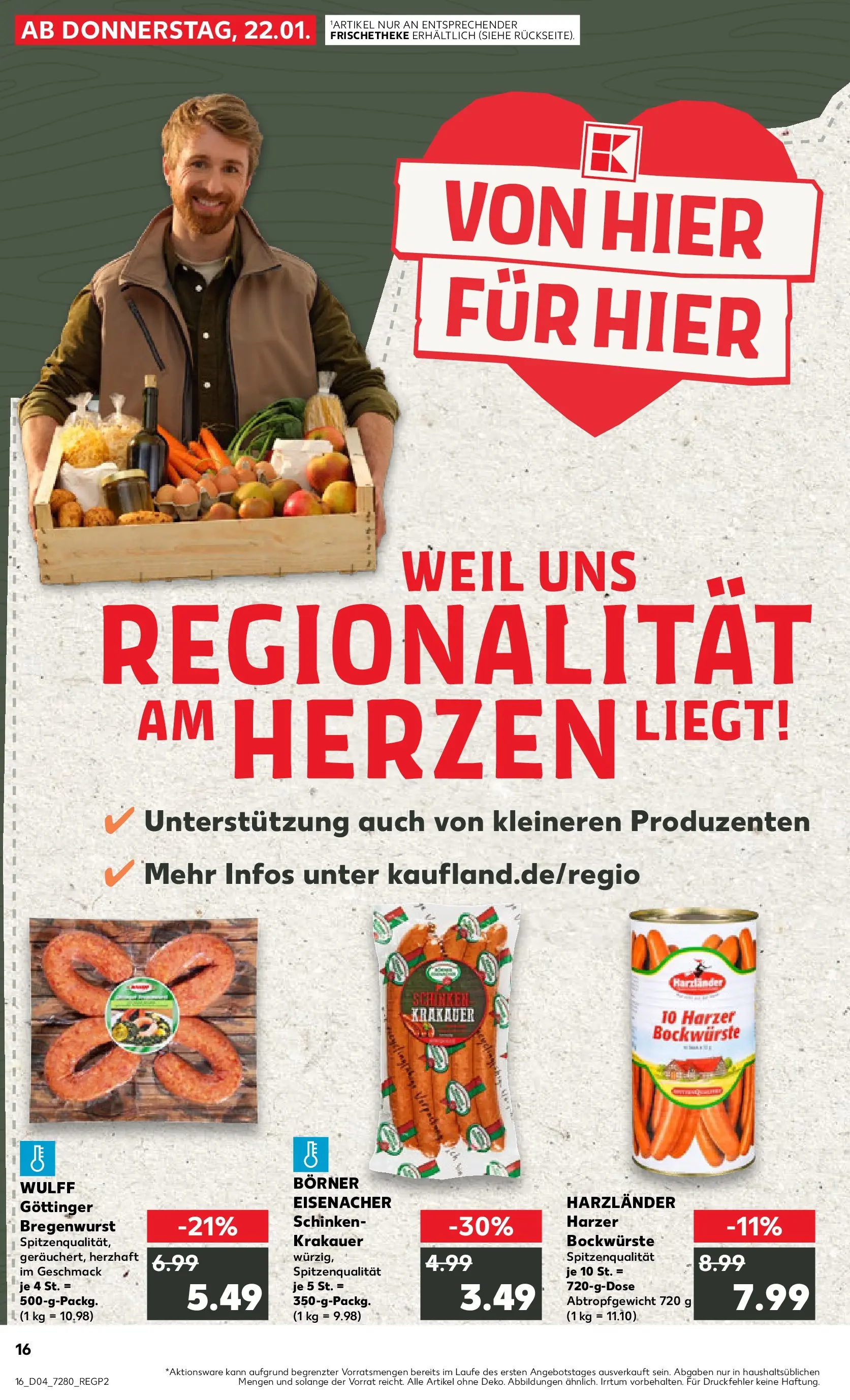 Prospekt Kaufland ab 22.01.2026 » Angebote Online zum Blättern | Seite: 1 | Produkte: Schinken