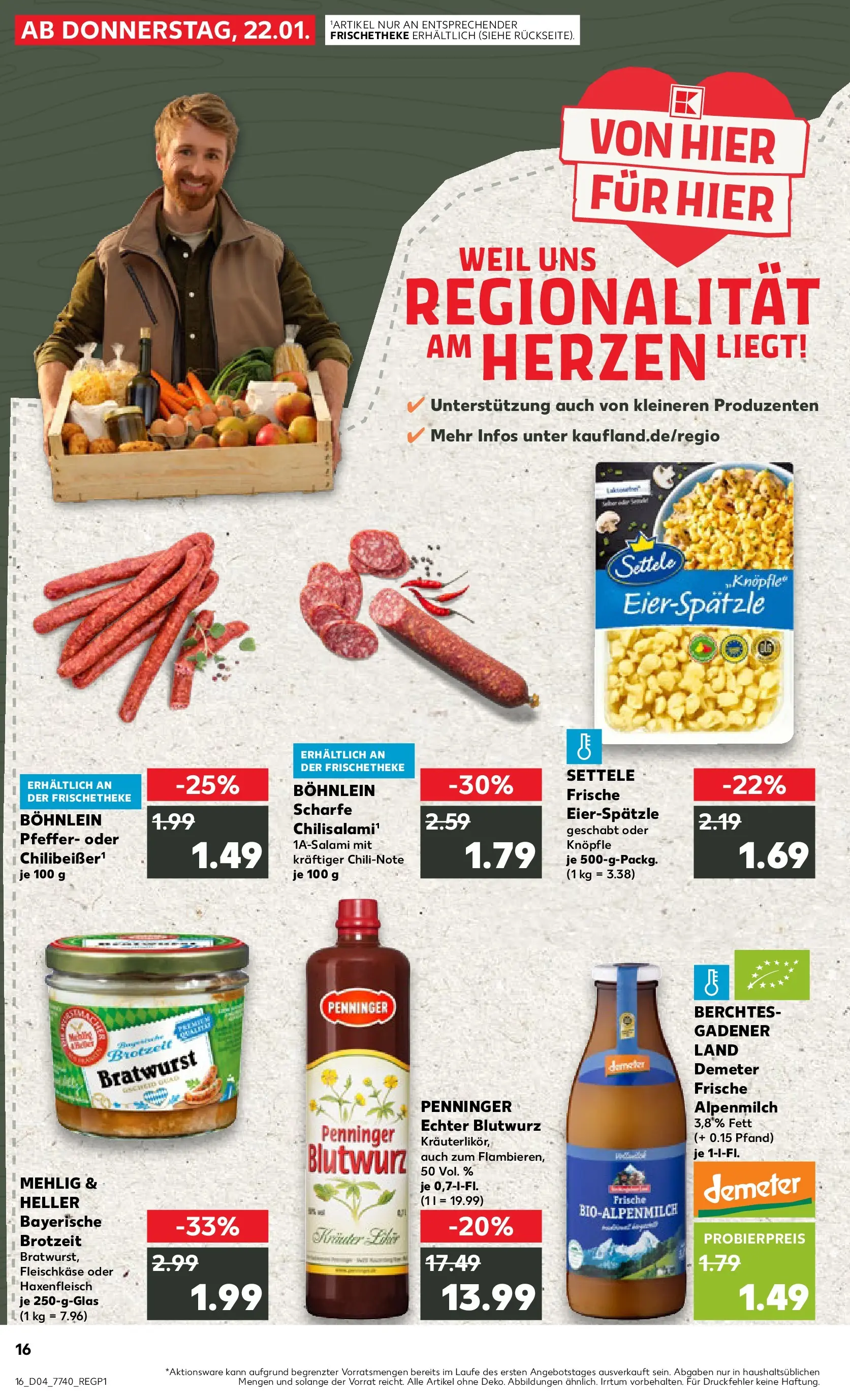 Prospekt Kaufland ab 22.01.2026 » Angebote Online zum Blättern | Seite: 1 | Produkte: Likör, Bratwurst, Pfeffer