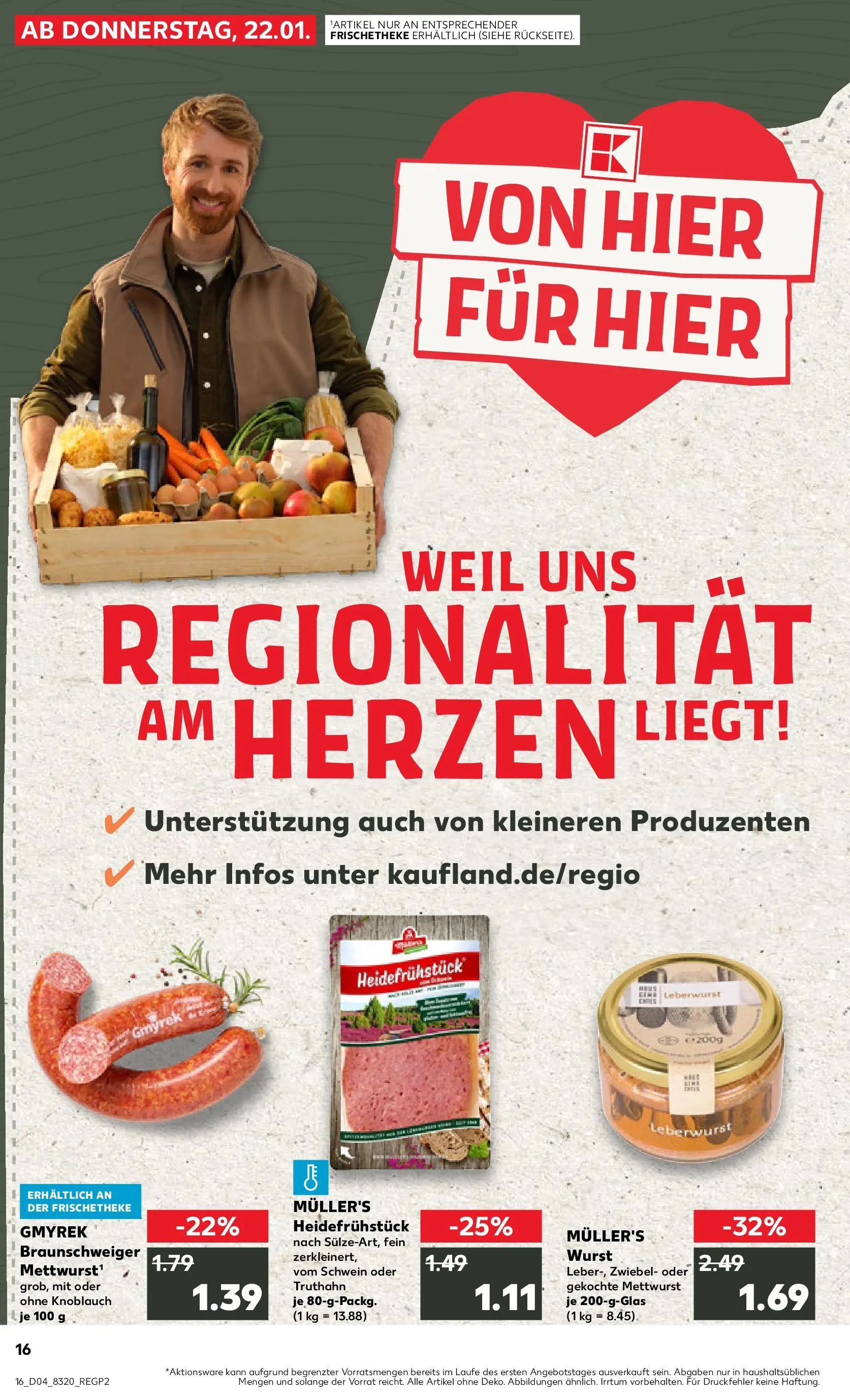 Prospekt Kaufland ab 22.01.2026 » Angebote Online zum Blättern | Seite: 16 | Produkte: Wurst, Knoblauch