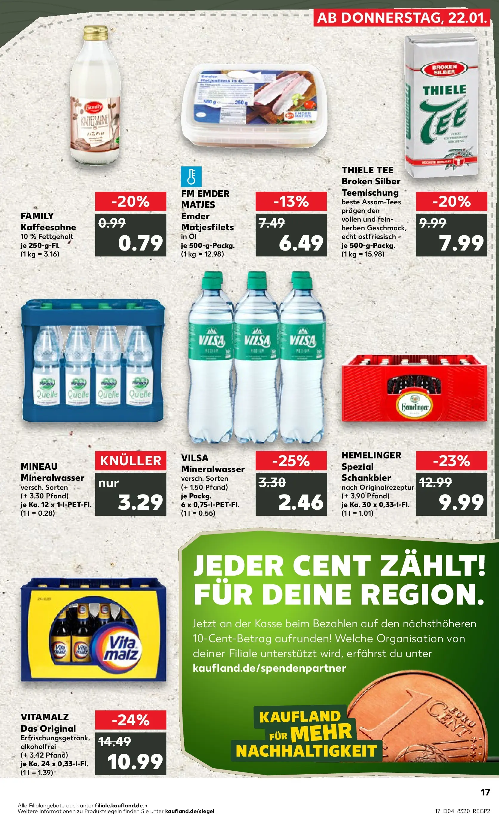 Prospekt Kaufland ab 22.01.2026 » Angebote Online zum Blättern | Seite: 17 | Produkte: Öl, Mineralwasser, Tee