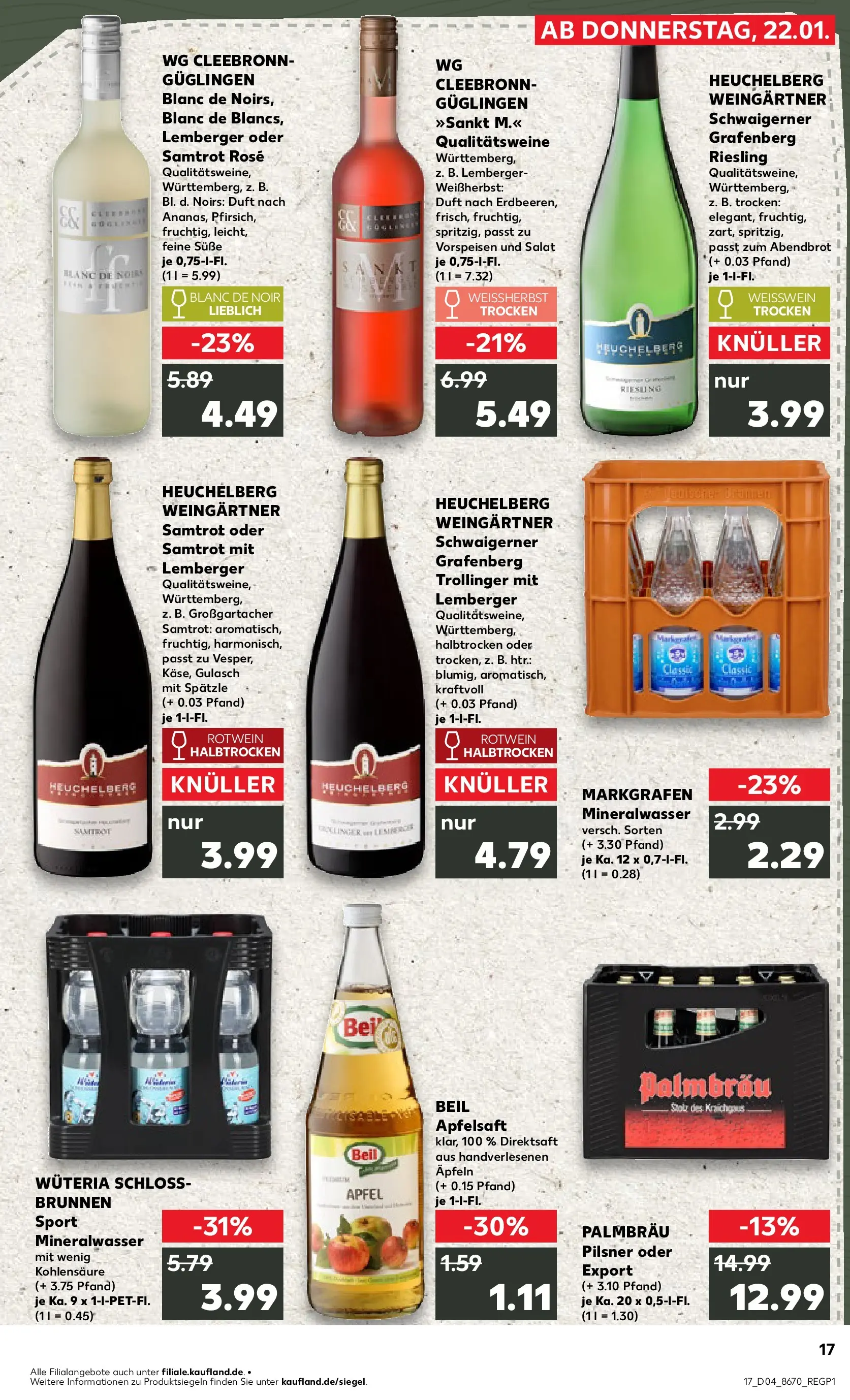 Prospekt Kaufland ab 22.01.2026 » Angebote Online zum Blättern | Seite: 17 | Produkte: Duft, Äpfel, Apfelsaft, Salat