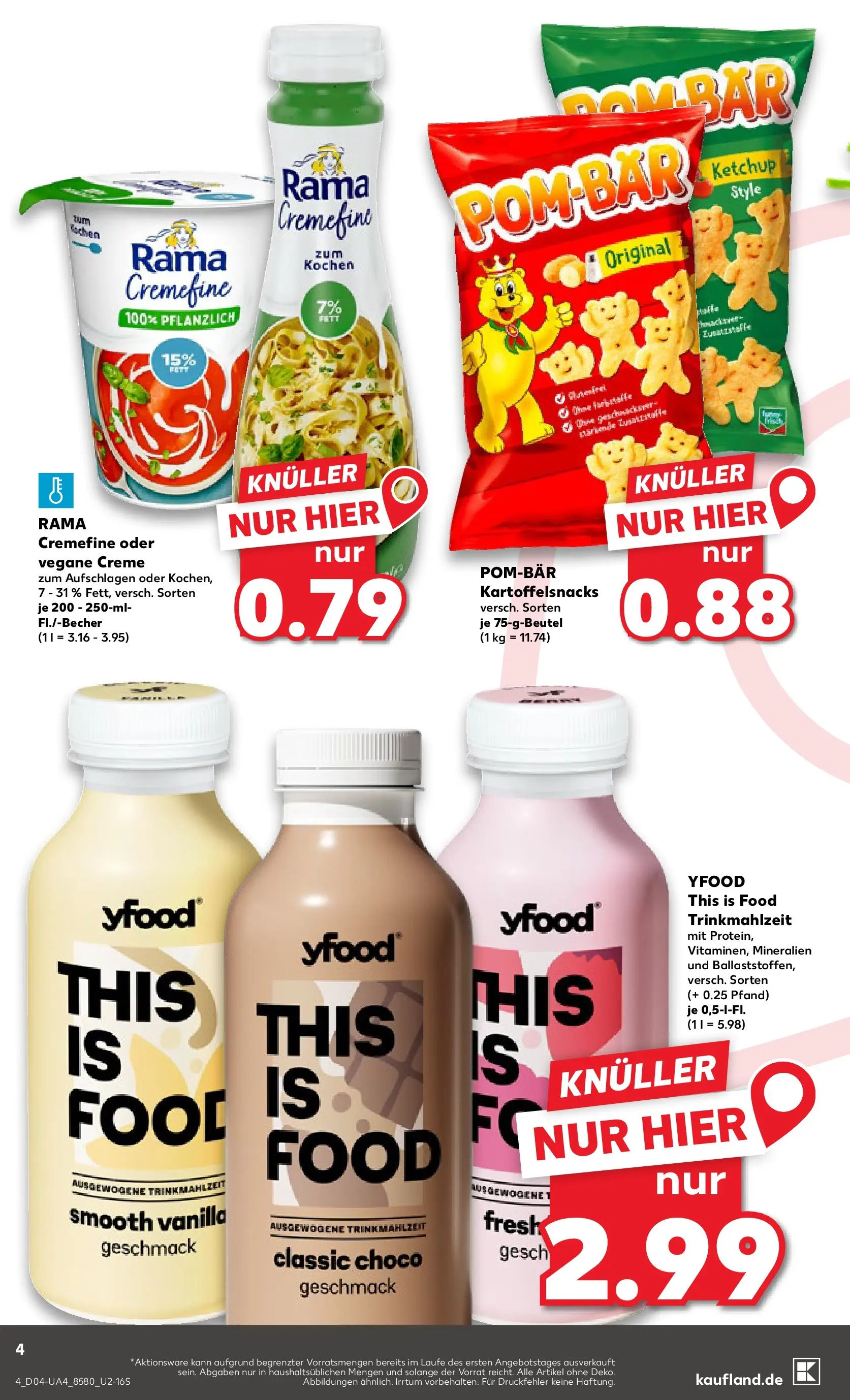 Prospekt Kaufland ab 22.01.2026 » Angebote Online zum Blättern | Seite: 4 | Produkte: POM-BÄR, Creme, Chips, Ketchup
