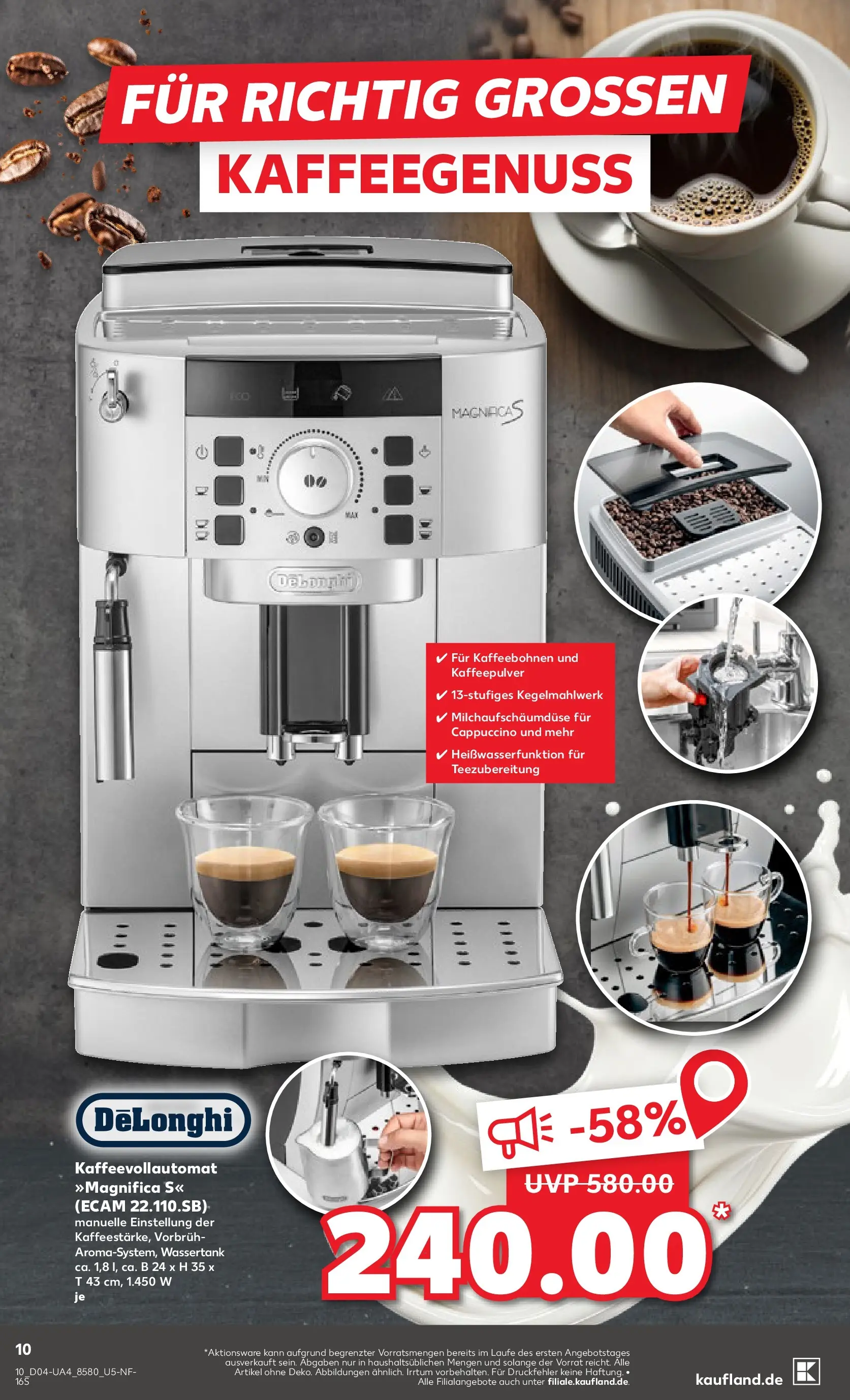Prospekt Kaufland ab 22.01.2026 » Angebote Online zum Blättern | Seite: 10 | Produkte: Kaffeevollautomat