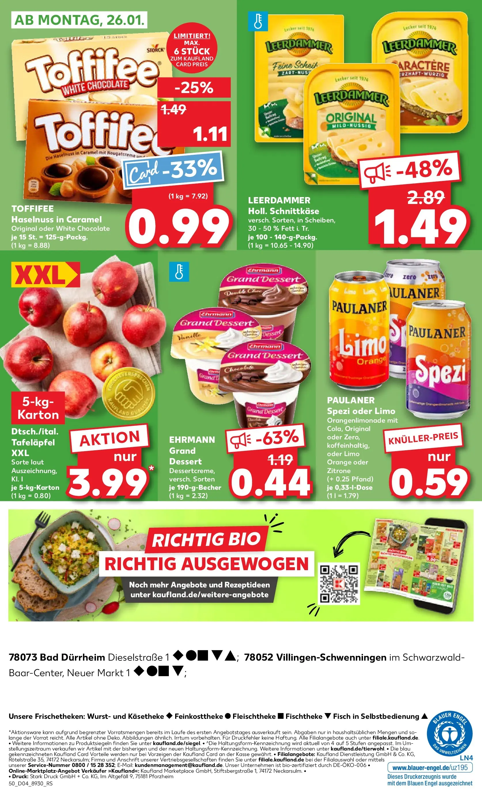 Prospekt Kaufland ab 22.01.2026 » Angebote Online zum Blättern | Seite: 50 | Produkte: Paulaner spezi, Zitrone, Toffifee, Paulaner