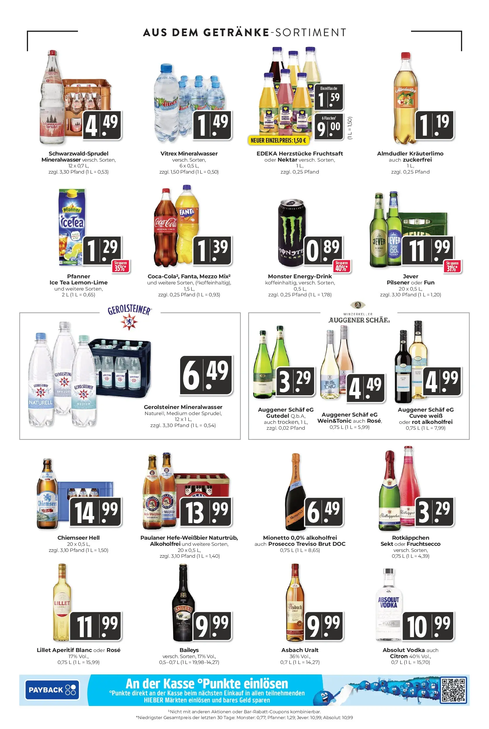Entdecke - Hieber's Frischecenter: Meine Woche (ab 18.01.2026) zum Blättern | Seite: 13 | Produkte: Fanta, Cola, Baileys, Gerolsteiner