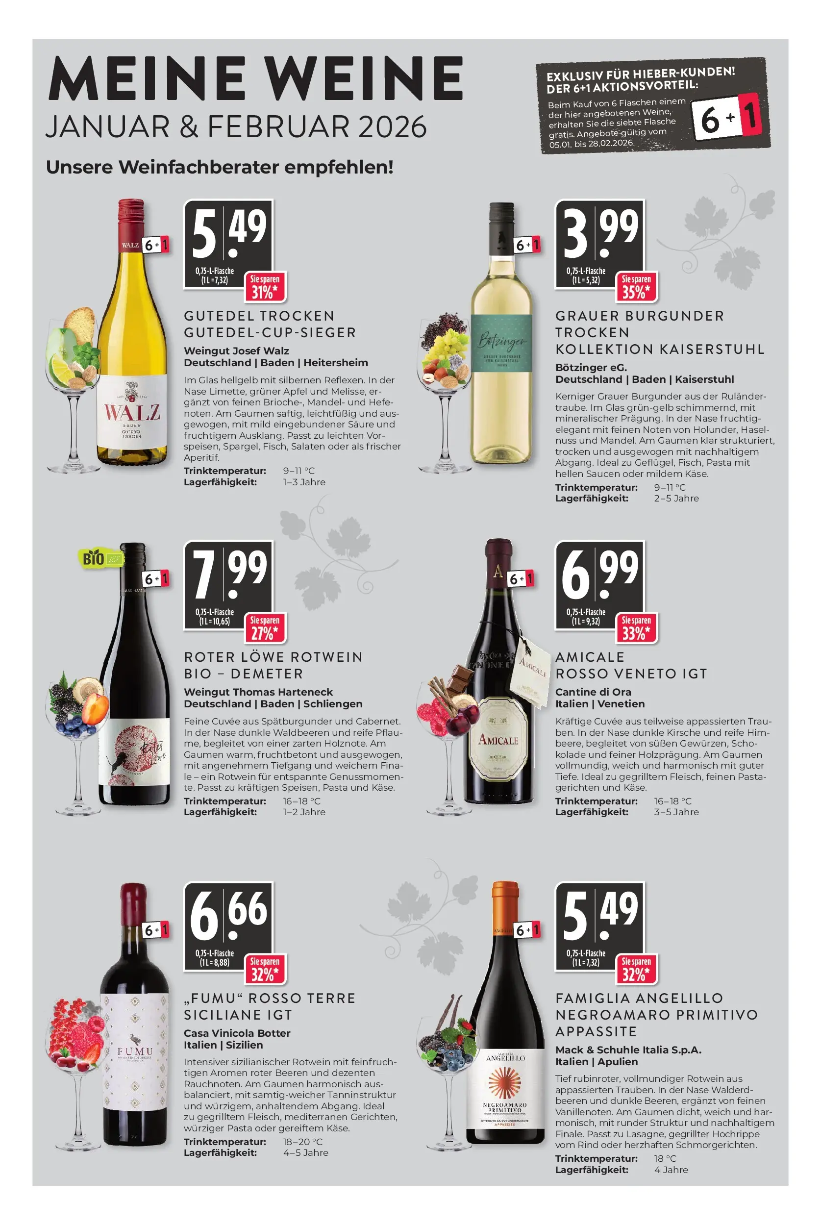 Entdecke - Hieber's Frischecenter: Meine Woche (ab 18.01.2026) zum Blättern | Seite: 14 | Produkte: Rotwein, Äpfel, Pasta