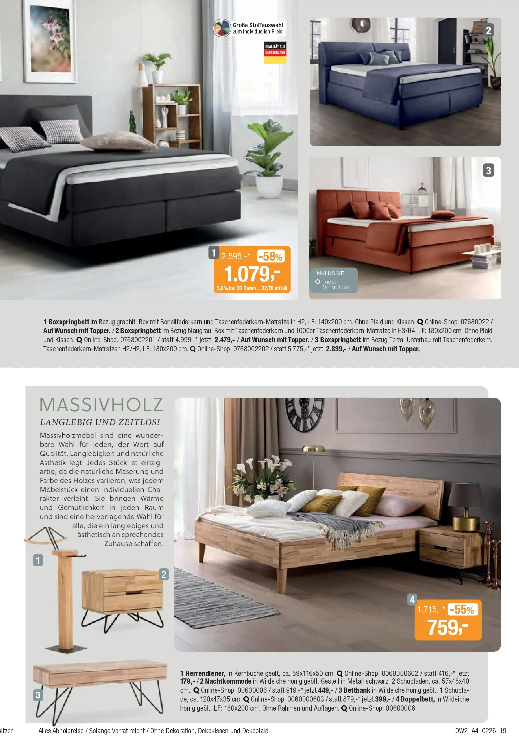 Angebote - Polsterwochen (ab 28.01.2026) zum Blättern | Seite: 21 | Produkte: Boxspringbett, Box