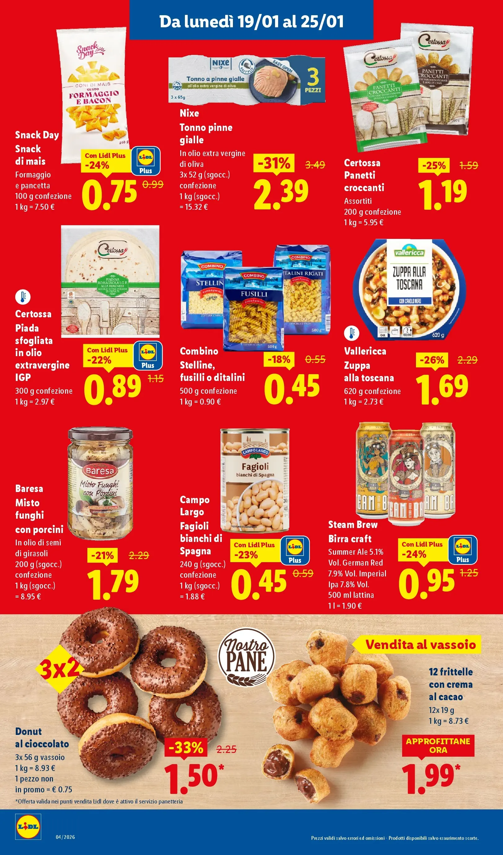 LIDL volantino della prossima settimana dal ﻿15/01/2026﻿ 📣 | Pagina: 8 | Prodotti: Formaggio, Pasta, Cavolo, Olio extra vergine