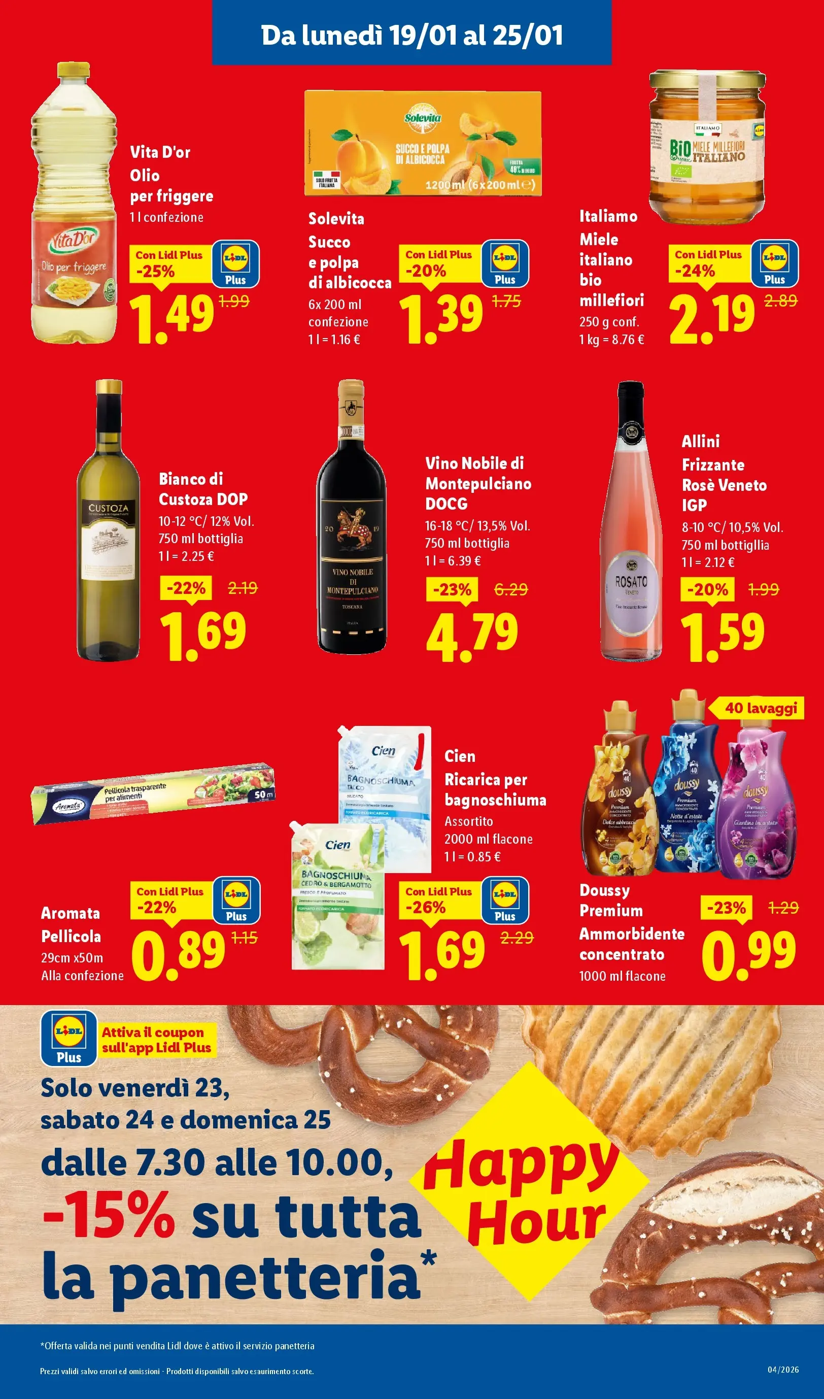 LIDL volantino della prossima settimana dal ﻿15/01/2026﻿ 📣 | Pagina: 9 | Prodotti: Succo, Talco, Vino, Pellicola