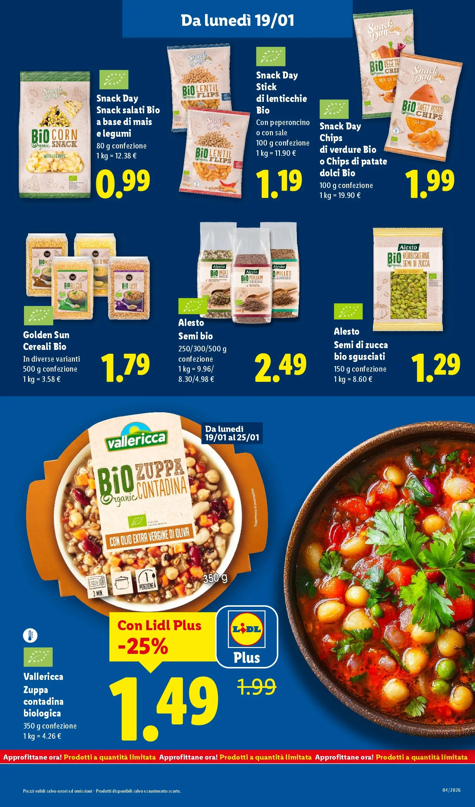 LIDL volantino della prossima settimana dal ﻿15/01/2026﻿ 📣 | Pagina: 19 | Prodotti: Cereali, Peperoncino, Olio extra vergine, Semi di zucca
