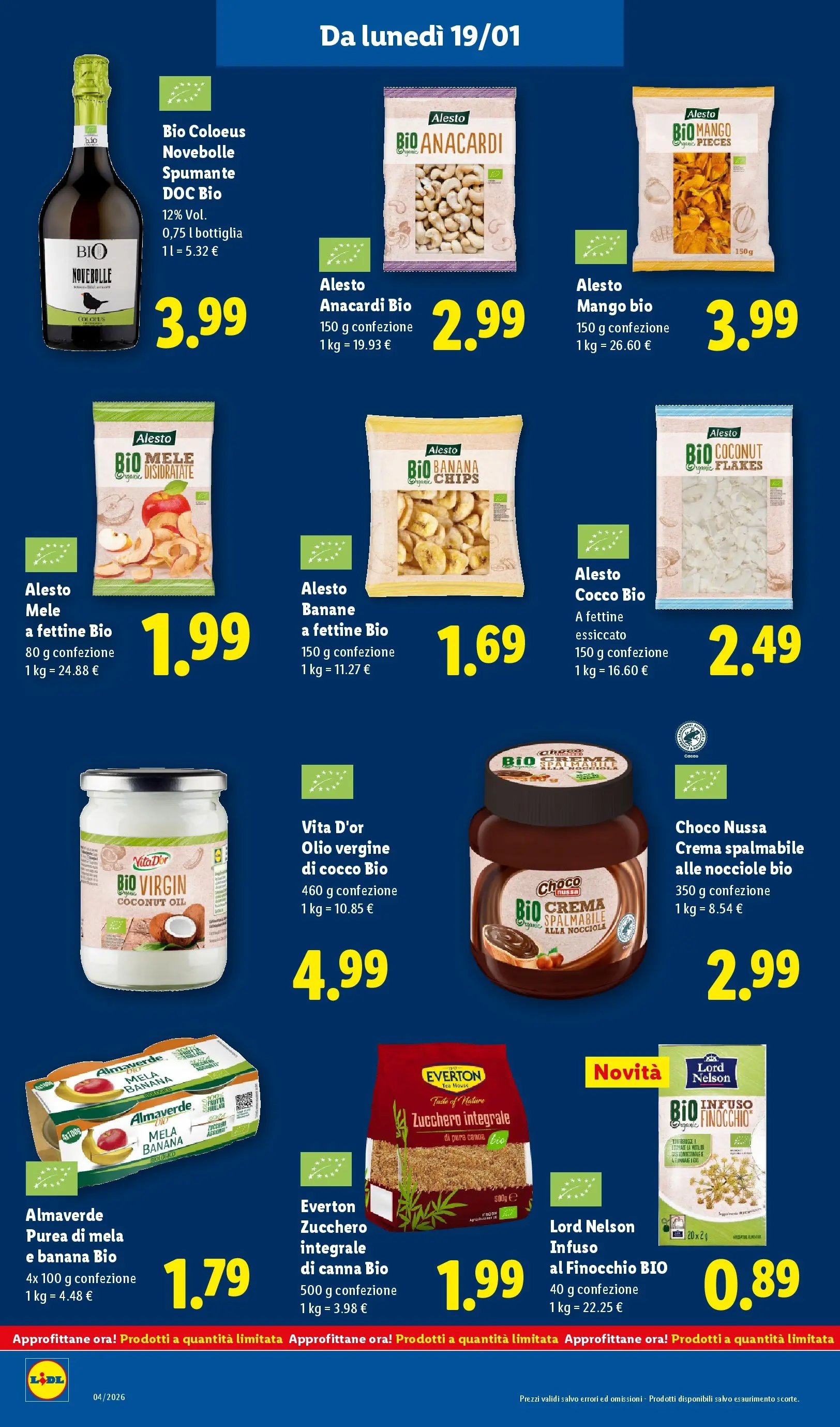 LIDL volantino della prossima settimana dal ﻿15/01/2026﻿ 📣 | Pagina: 20 | Prodotti: Mango, Anacardi, Spumante, Bottiglia