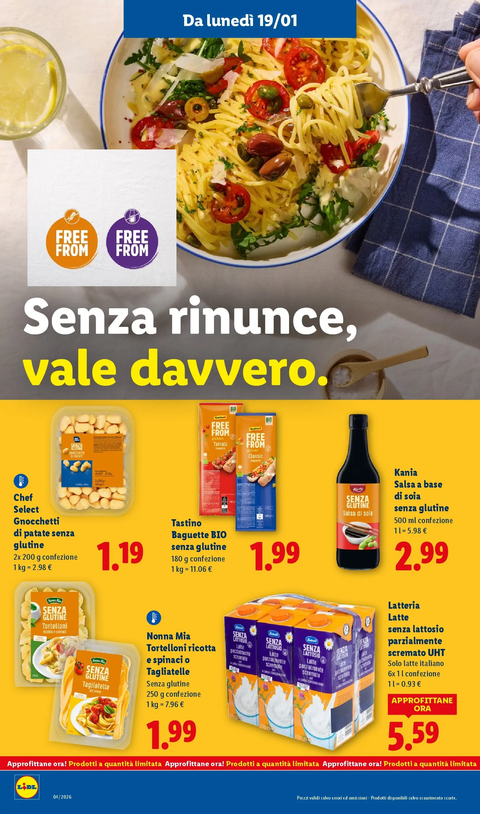 LIDL volantino della prossima settimana dal ﻿15/01/2026﻿ 📣 | Pagina: 22 | Prodotti: Salsa, Latte, Ricotta, Gnocchetti