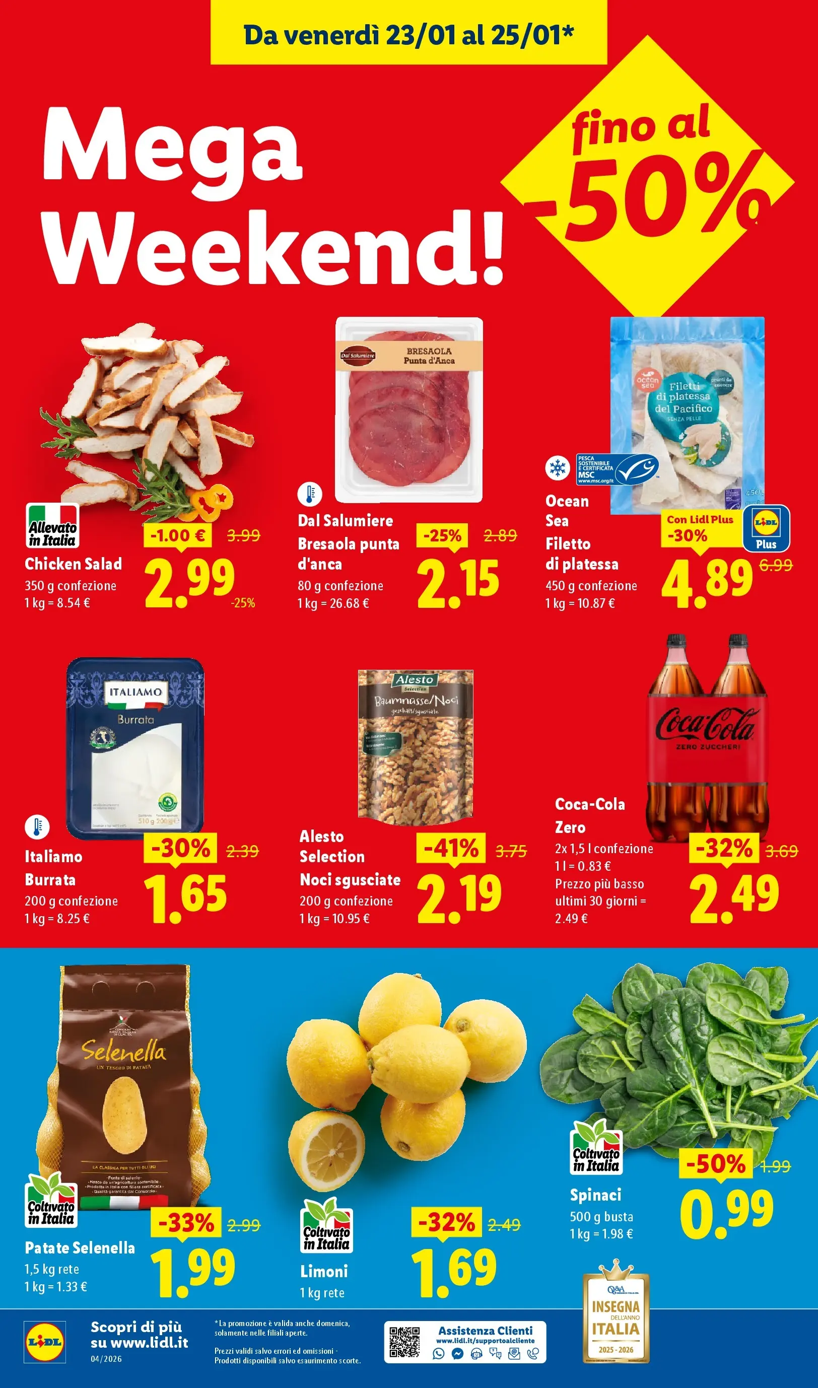 LIDL volantino della prossima settimana dal ﻿15/01/2026﻿ 📣 | Pagina: 52 | Prodotti: Patate, Noci, Spinaci, Coca Cola