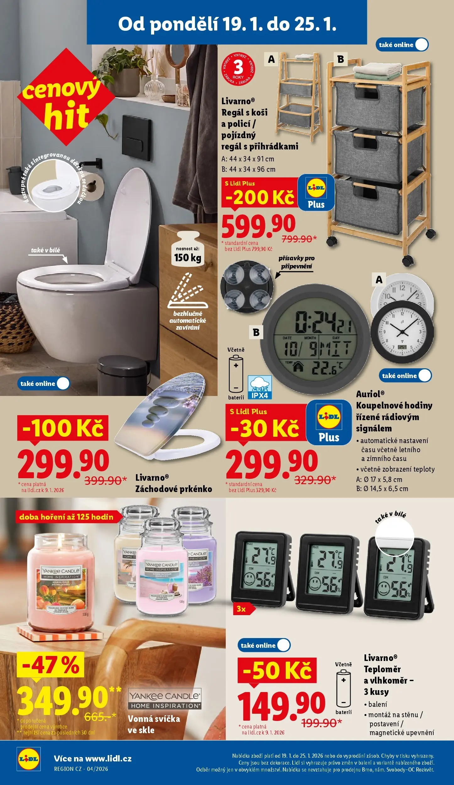 Lidl leták od 18.01.2026 - Nový akční leták | Strana: 40 | Produkty: Hodiny, Teploměr, Regál, Prkénko