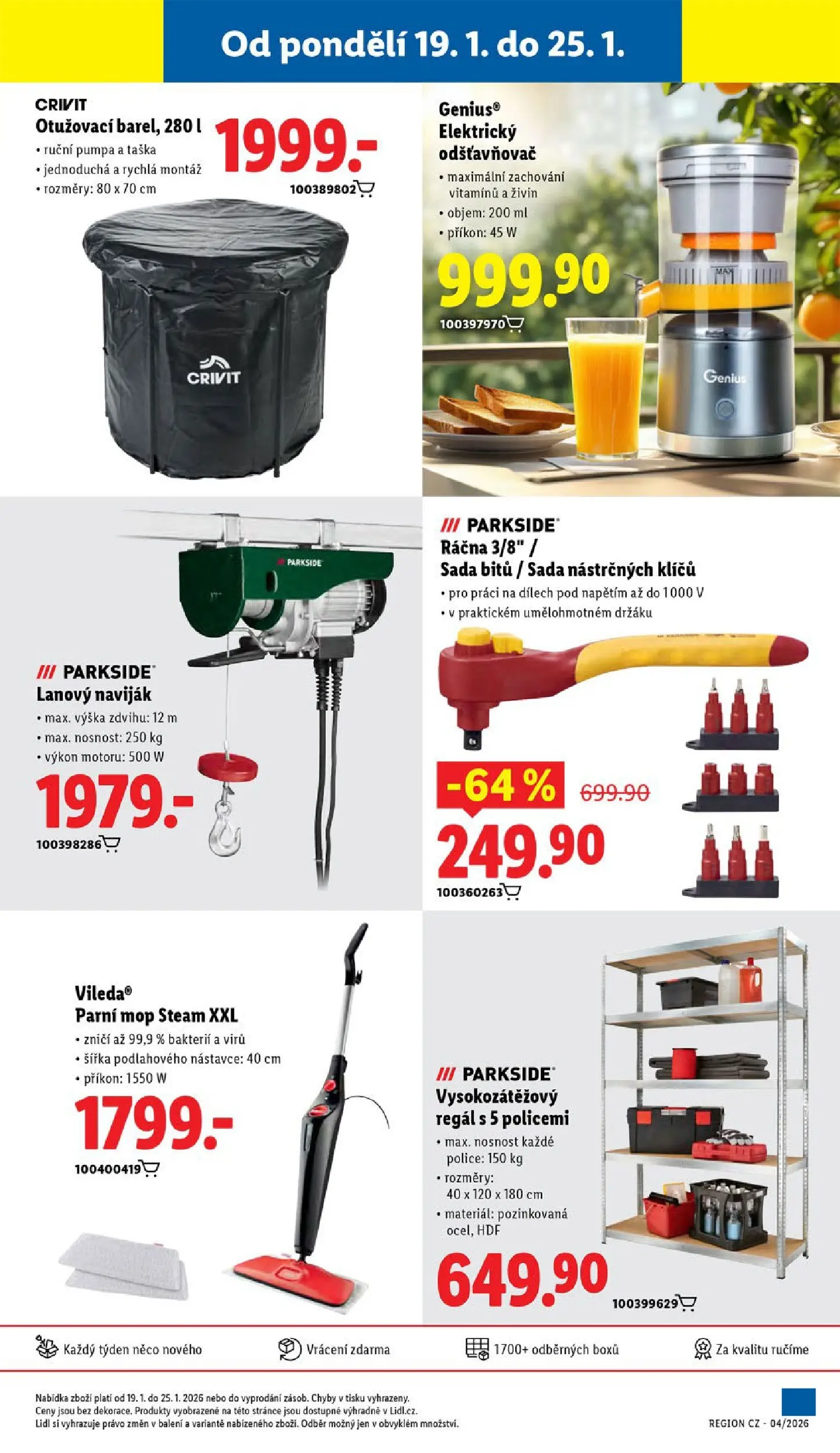 Lidl leták od 18.01.2026 - Nový akční leták | Strana: 13 | Produkty: Mop, Pumpa, Regál, Sada bitů