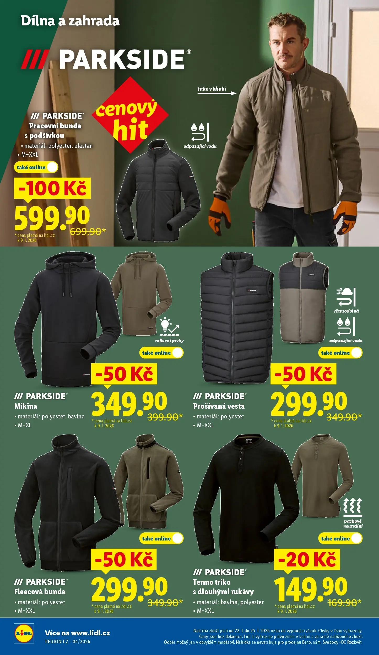 Lidl leták od 18.01.2026 - Nový akční leták | Strana: 18 | Produkty: Mikina, Vesta, Bunda, Zahrada