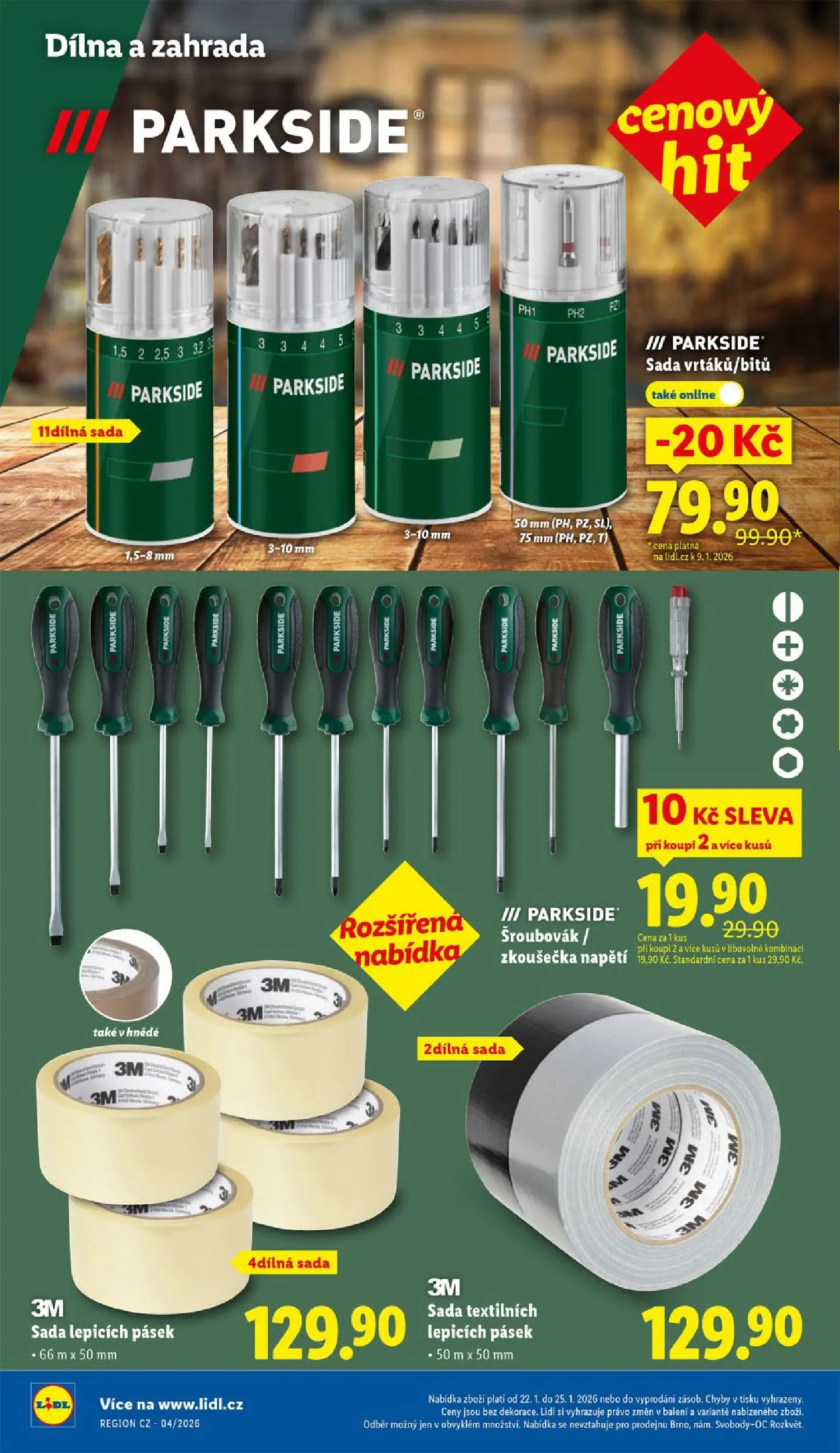Lidl leták od 18.01.2026 - Nový akční leták | Strana: 22 | Produkty: Parkside, Zahrada, Šroubovák, Zkoušečka napětí