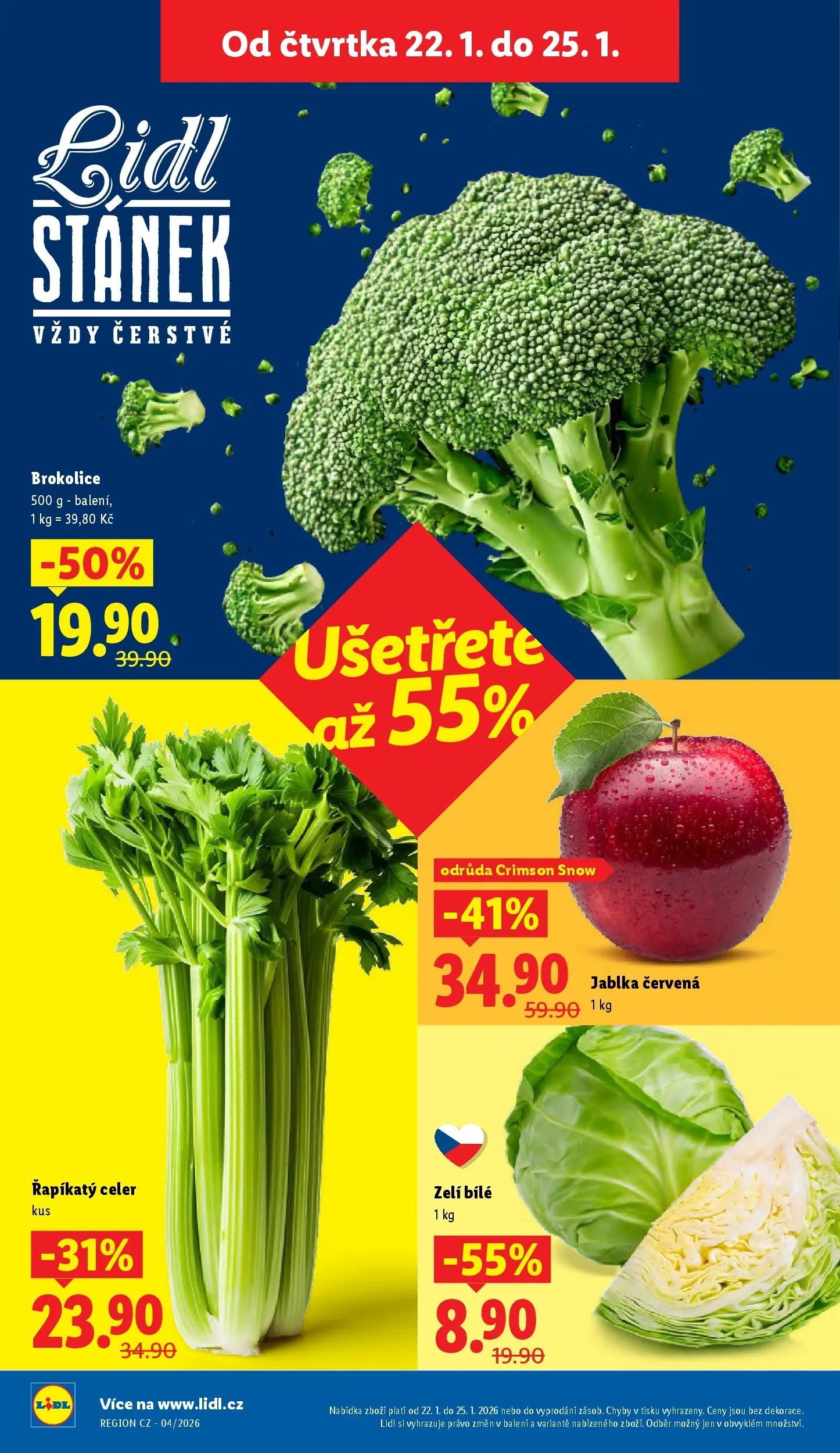 Lidl leták od 21.01.2026 - Nový akční leták | Strana: 8 | Produkty: Jablka, Řapíkatý celer, Apple, Brokolice
