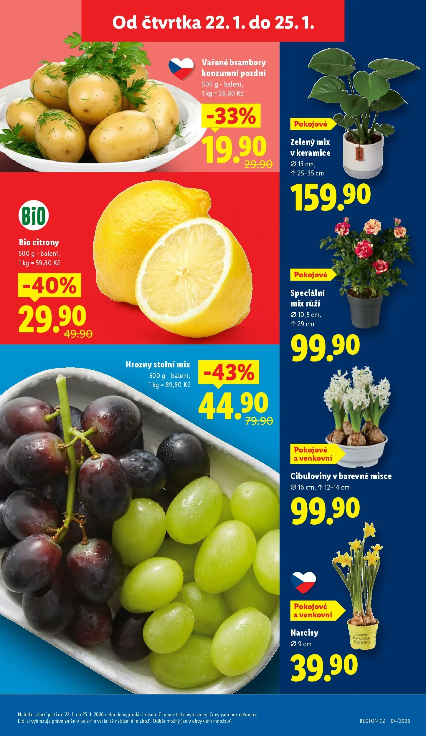 Lidl leták od 21.01.2026 - Nový akční leták | Strana: 9 | Produkty: Bio citrony, Brambory, Citróny, Hrozny