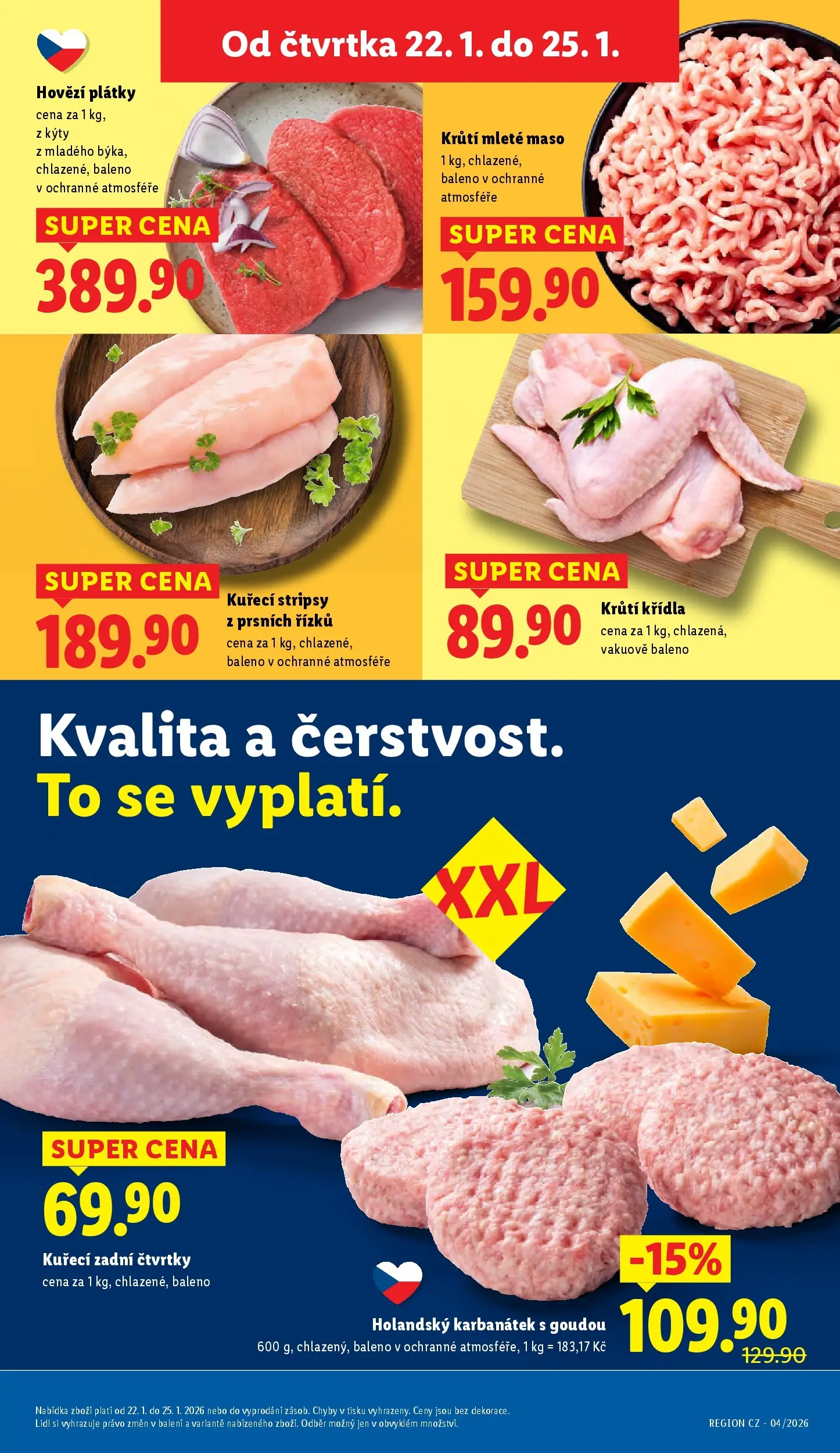 Lidl leták od 21.01.2026 - Nový akční leták | Strana: 11 | Produkty: Gouda, Mleté maso, Maso, Kuřecí stripsy