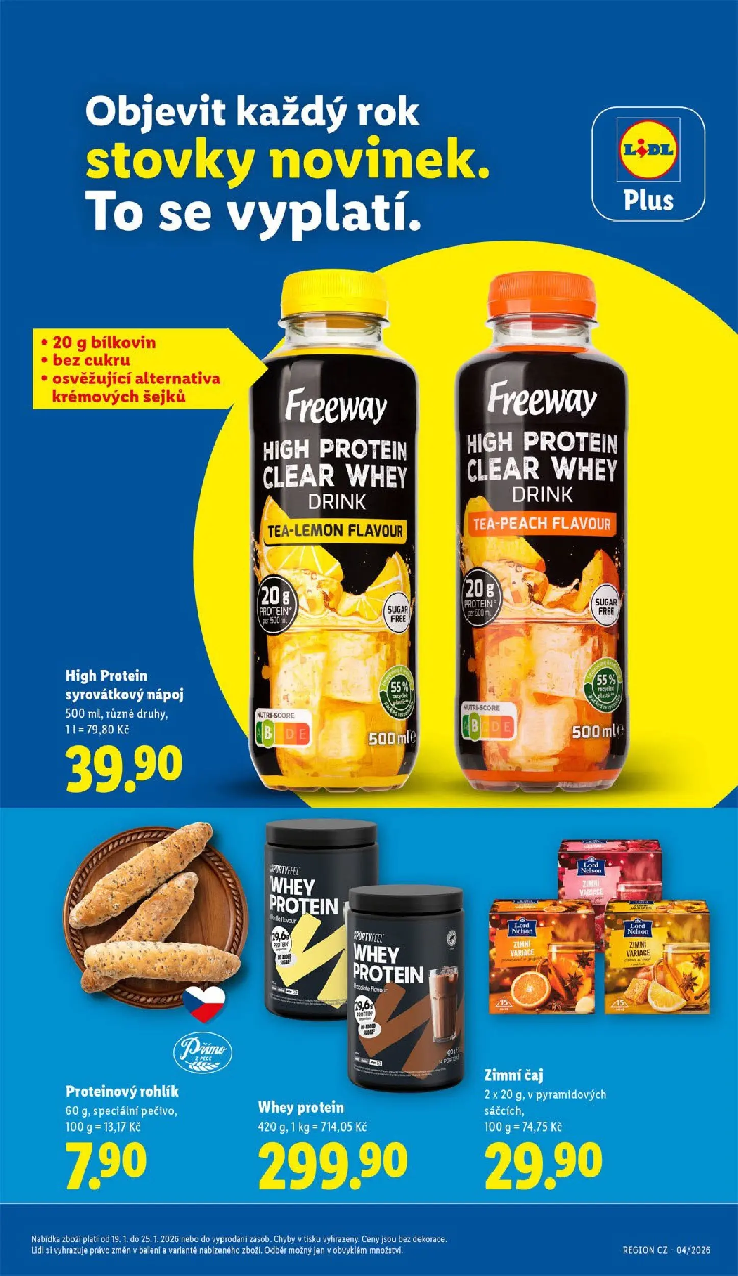 Lidl leták od 18.01.2026 - Nový akční leták | Strana: 43 | Produkty: Čaj, Protein drink, Protein, Pes