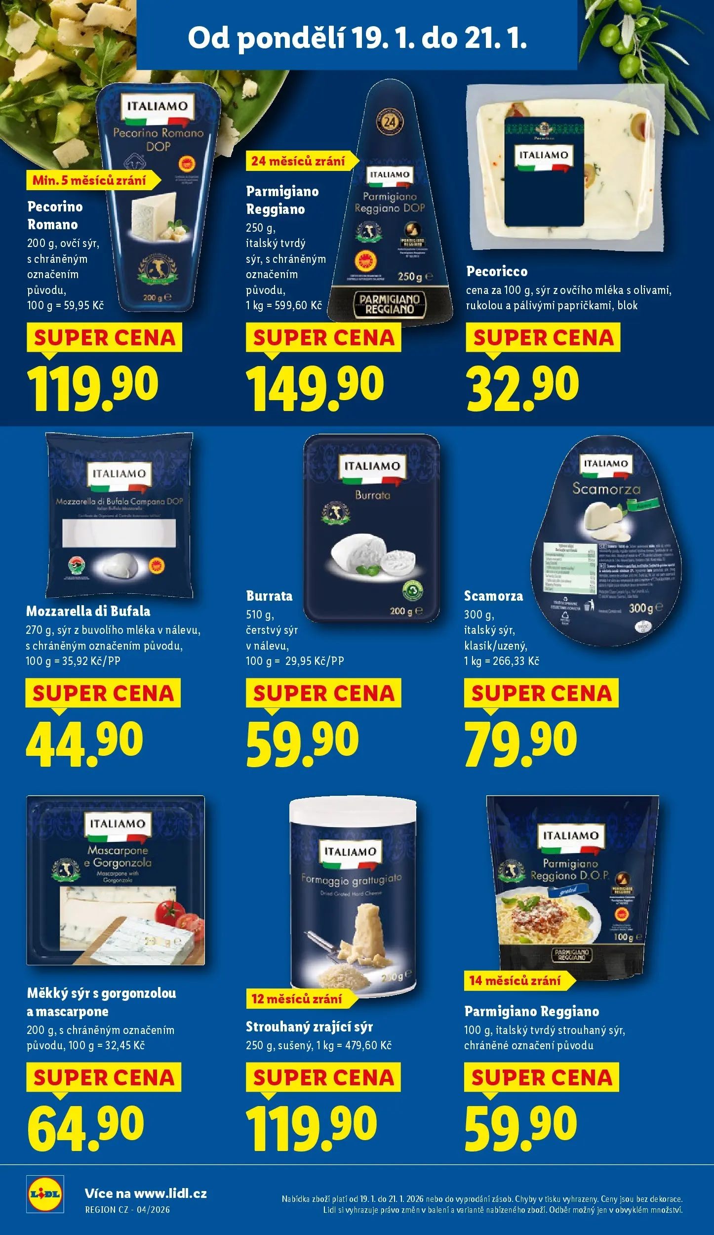 Lidl leták od 18.01.2026 - Nový akční leták | Strana: 16 | Produkty: Sýr, Scamorza, Mascarpone, Čerstvý sýr