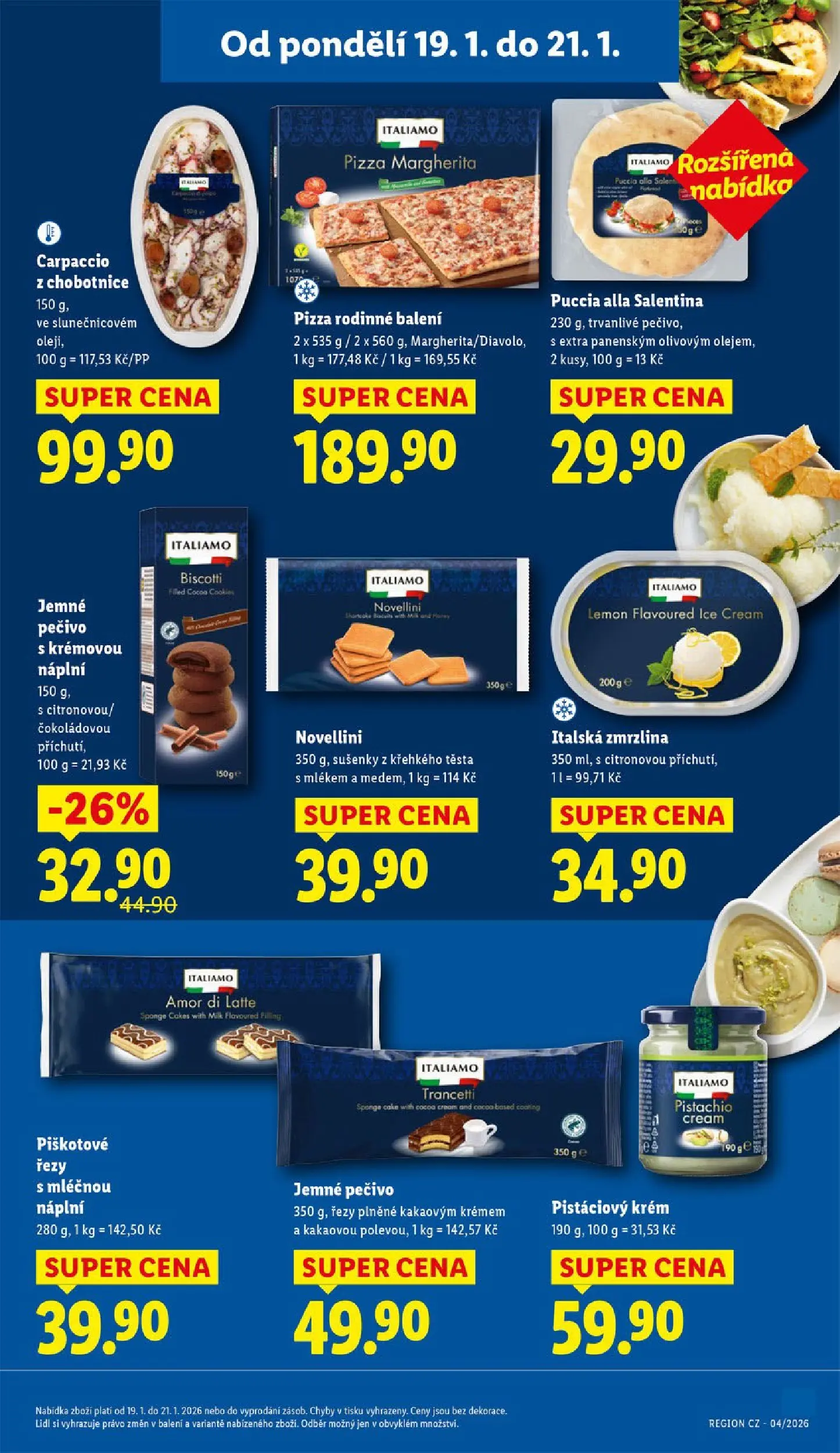 Lidl leták od 18.01.2026 - Nový akční leták | Strana: 21 | Produkty: Krém, Cookies, Pečivo, Carpaccio
