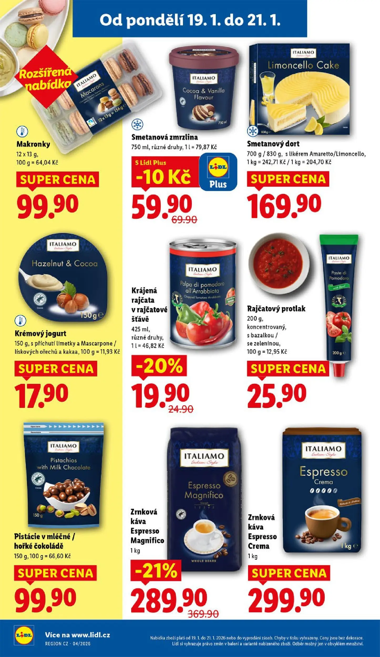 Lidl leták od 18.01.2026 - Nový akční leták | Strana: 24 | Produkty: Rajčatový protlak, Makronky, Zmrzlina, Limetky