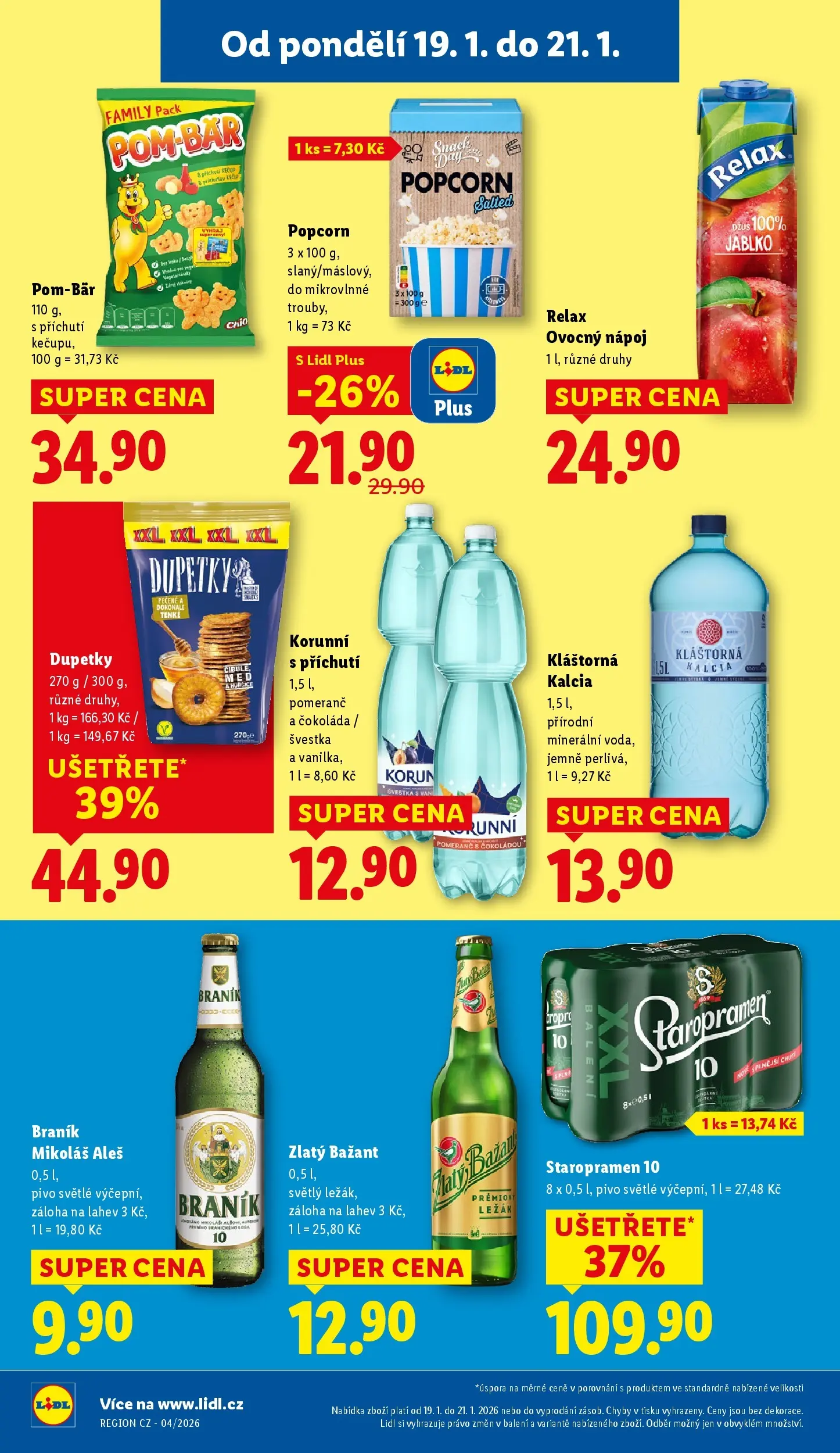 Lidl leták od 18.01.2026 - Nový akční leták | Strana: 28 | Produkty: Čokoláda, Pivo, Pomeranče, Kláštorná kalcia