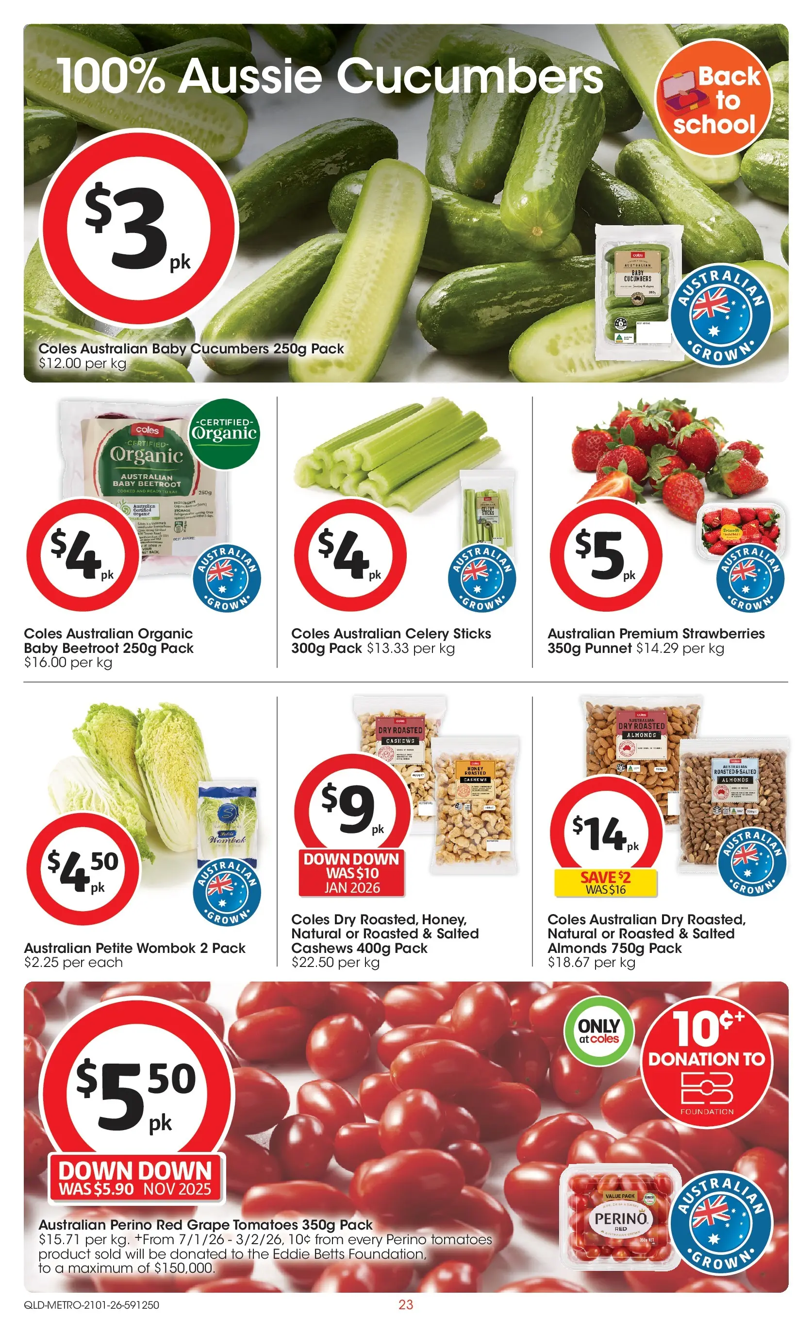 ﻿Coles catalogue valid from 21/01/2026 > Online Australia | Page: 23 | Products: Honey, Tomatoes, Cucumbers, Beetroot