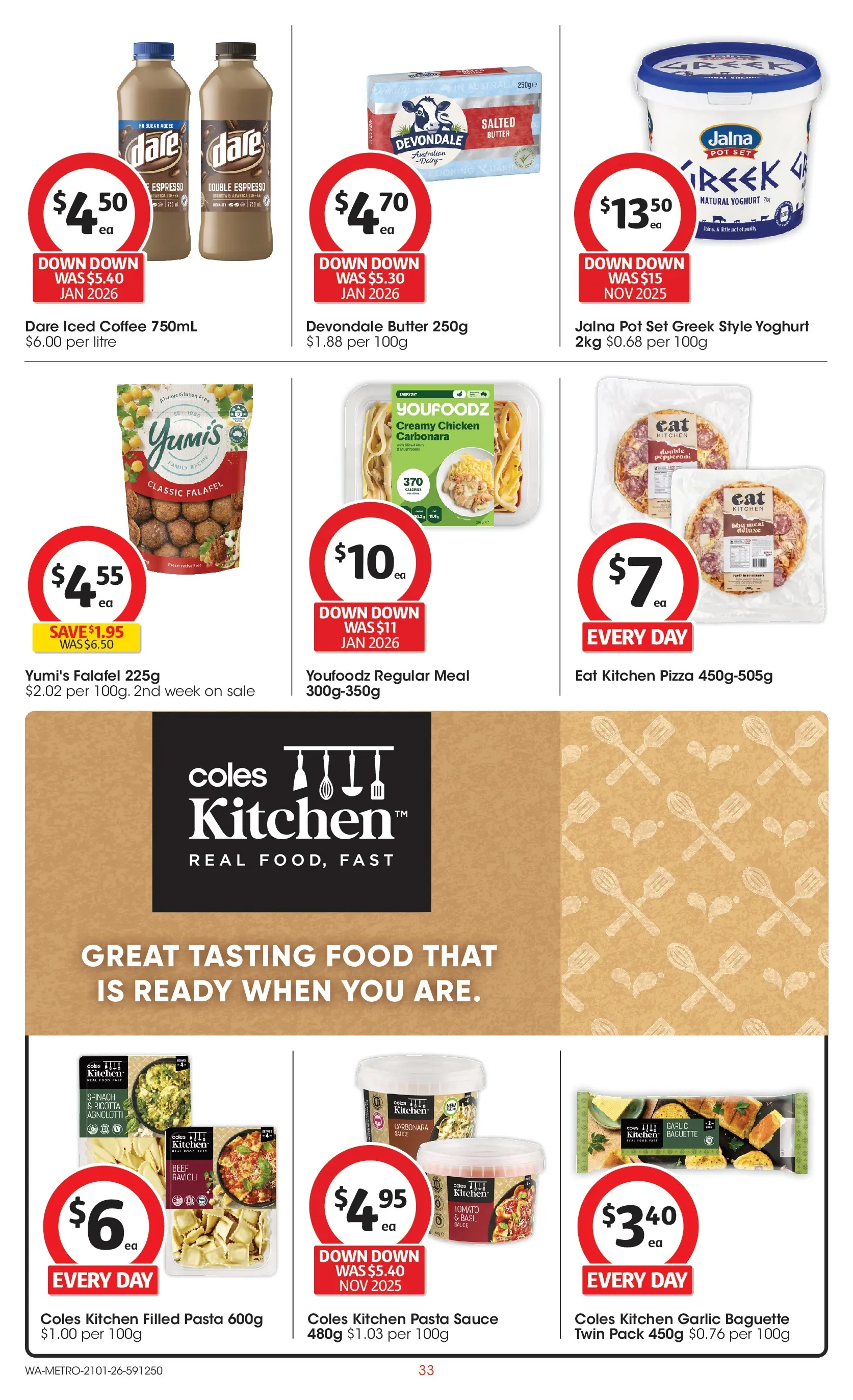 ﻿Coles catalogue valid from 21/01/2026 > Online Australia | Page: 33 | Products: Pot, Coffee, Pizza, Spinach