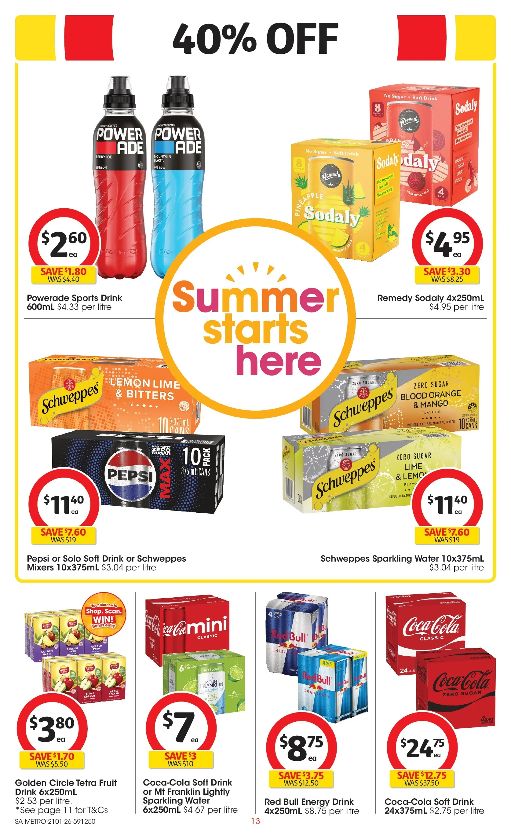 ﻿Coles catalogue valid from 21/01/2026 > Online Australia | Page: 13 | Products: Energy drink, Sugar, Lemon, Lime