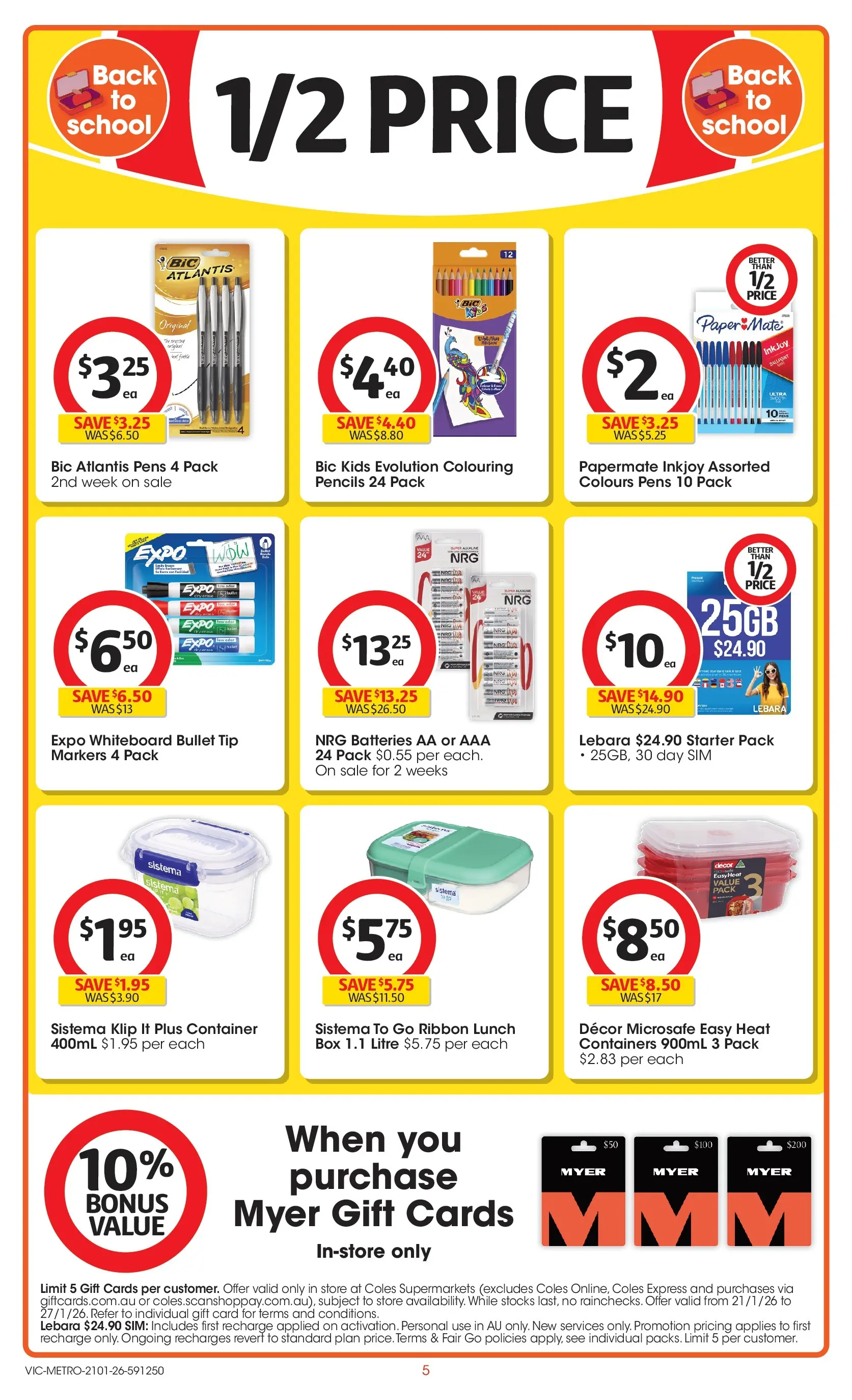 ﻿Coles catalogue valid from 21/01/2026 > Online Australia | Page: 5 | Products: Decor, Box, Batteries