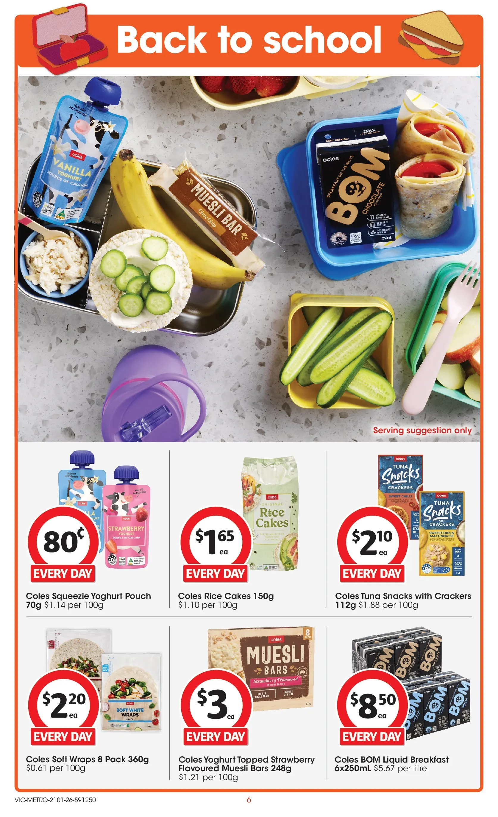 ﻿Coles catalogue valid from 21/01/2026 > Online Australia | Page: 6 | Products: Yoghurt, Chocolate, Rice, Tuna