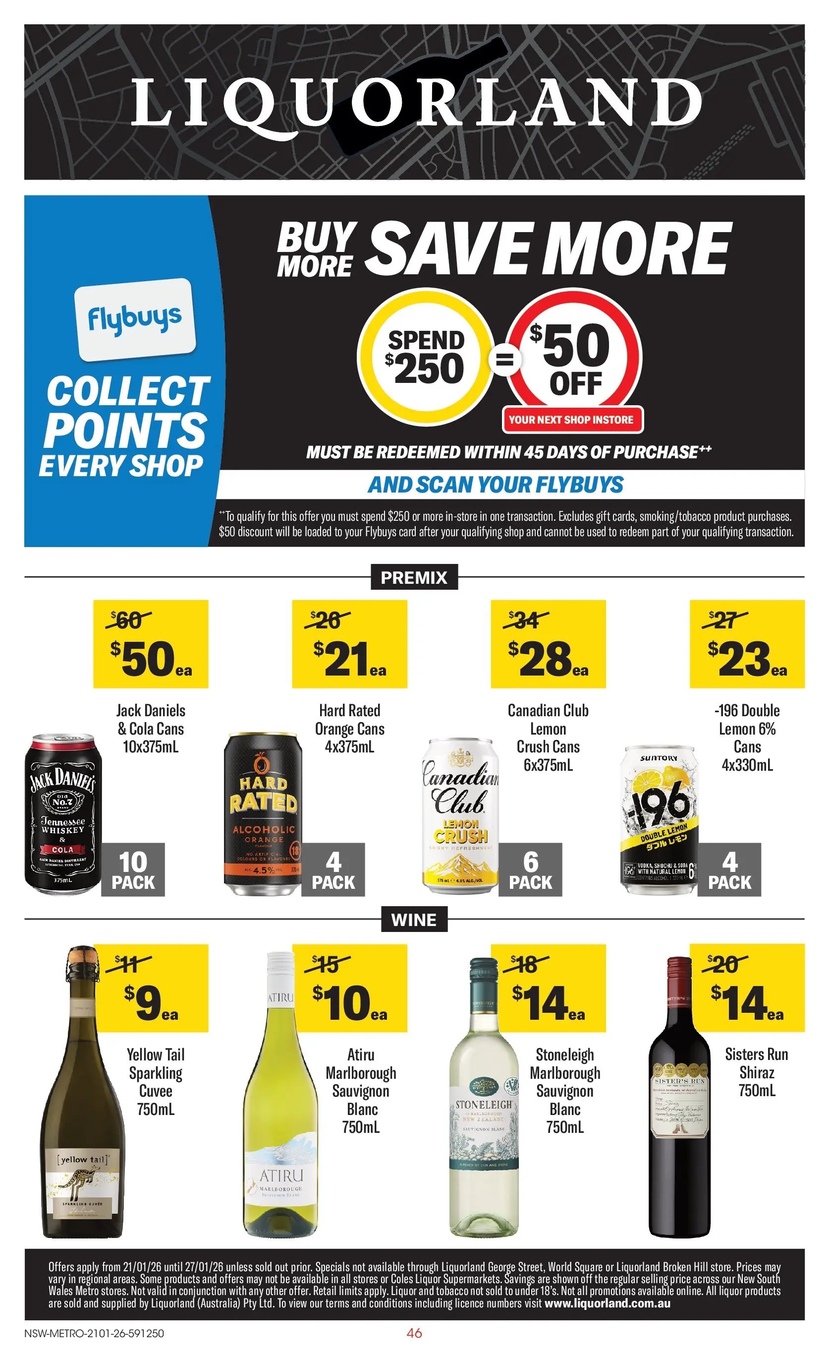 ﻿Coles catalogue valid from 21/01/2026 > Online Australia | Page: 46 | Products: Wine, Whiskey, Lemon