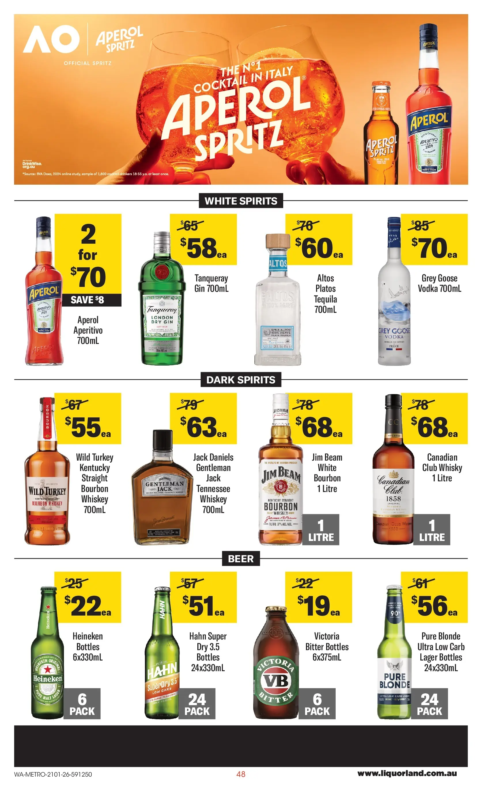 ﻿Coles catalogue valid from 21/01/2026 > Online Australia | Page: 48 | Products: Bourbon, Vodka, Whiskey, Turkey