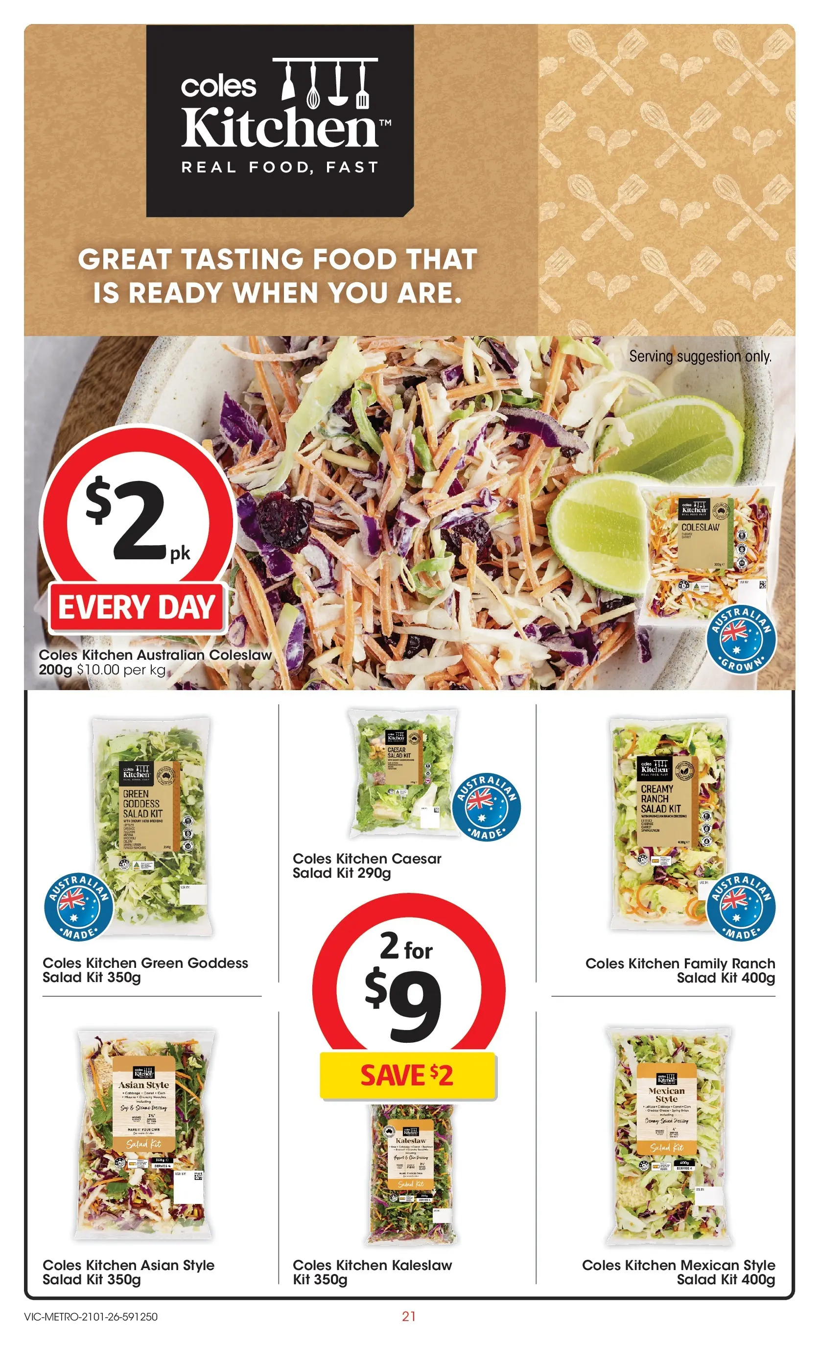 ﻿Coles catalogue valid from 21/01/2026 > Online Australia | Page: 21 | Products: Salad