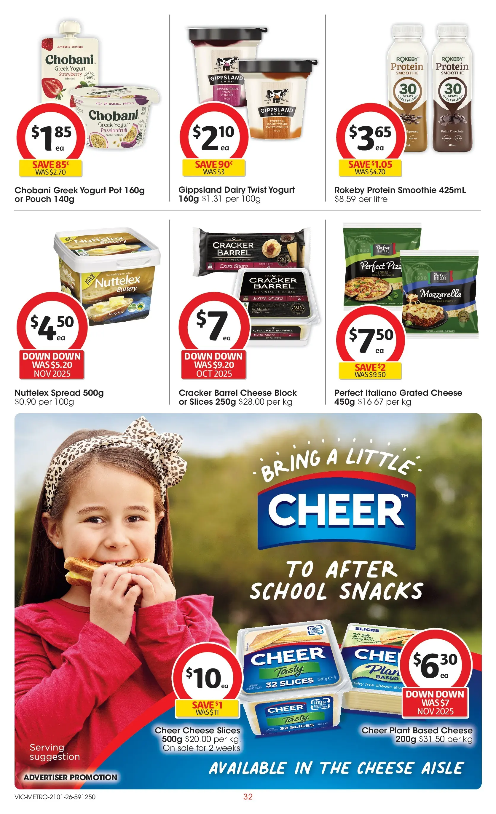 ﻿Coles catalogue valid from 21/01/2026 > Online Australia | Page: 32 | Products: Pot, Dairy, Cheese, Chocolate