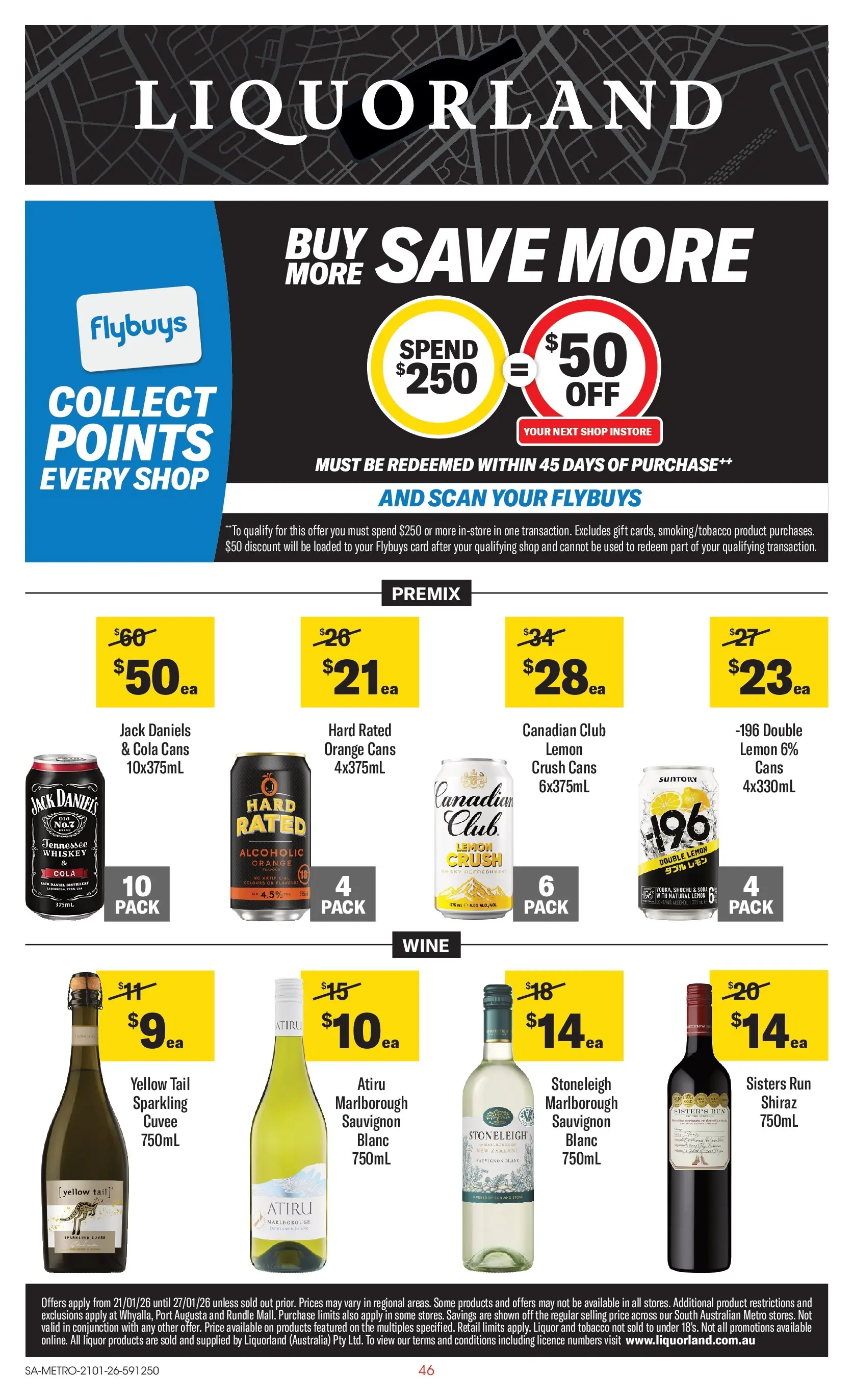 ﻿Coles catalogue valid from 21/01/2026 > Online Australia | Page: 46 | Products: Wine, Whiskey, Lemon