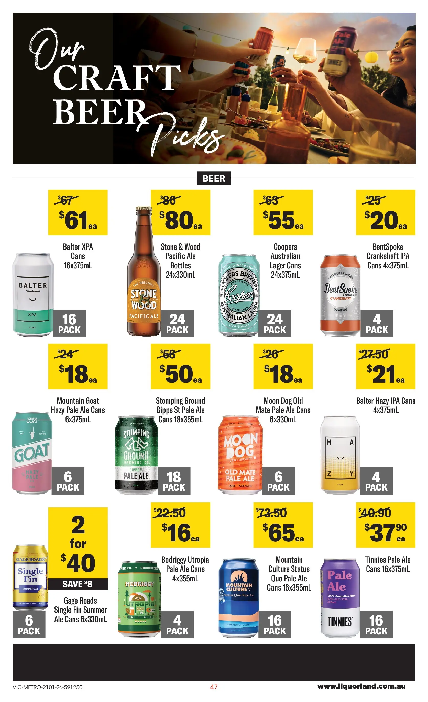 ﻿Coles catalogue valid from 21/01/2026 > Online Australia | Page: 47 | Products: Beer, Wood