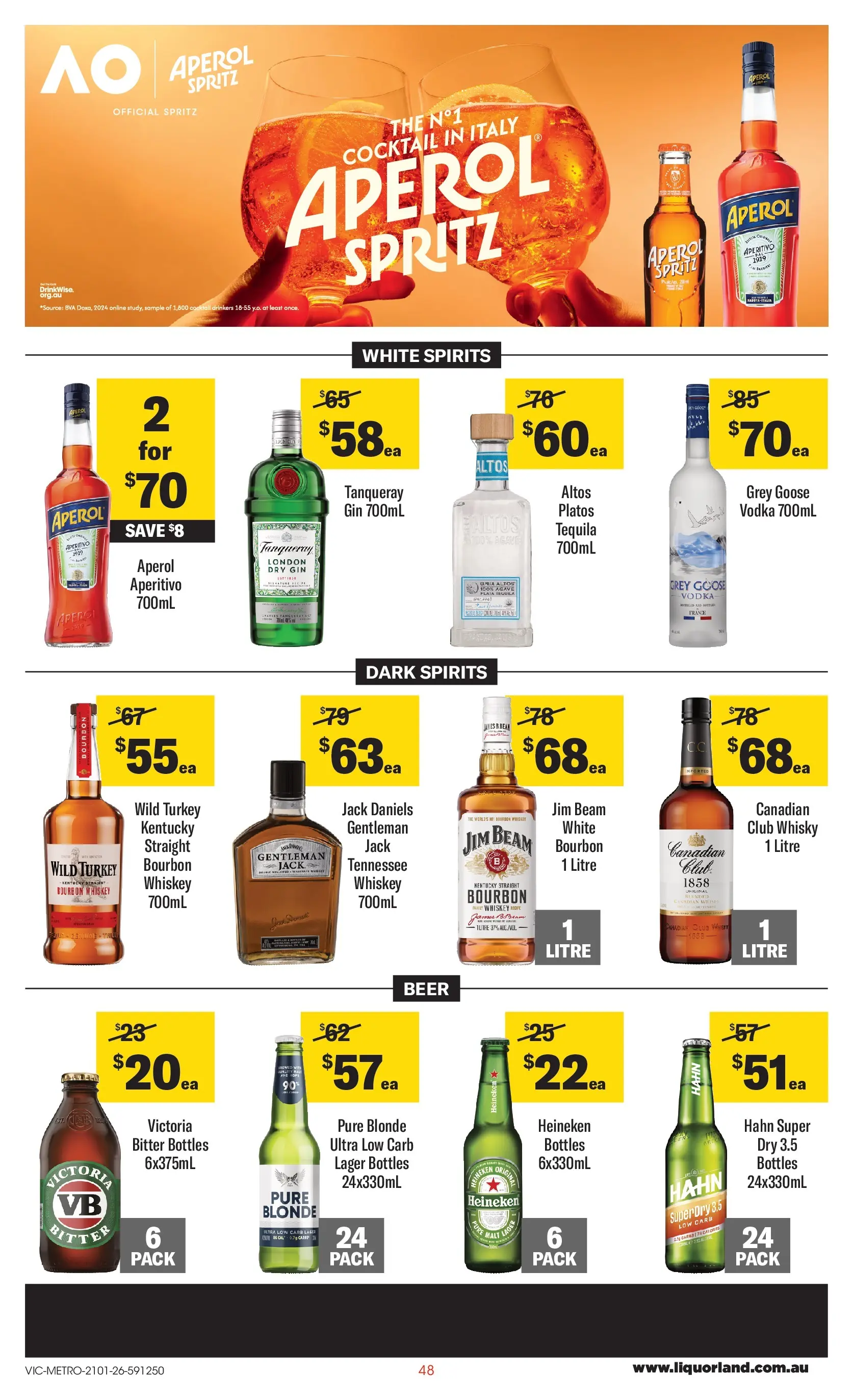 ﻿Coles catalogue valid from 21/01/2026 > Online Australia | Page: 48 | Products: Beer, Bourbon, Gin, Turkey