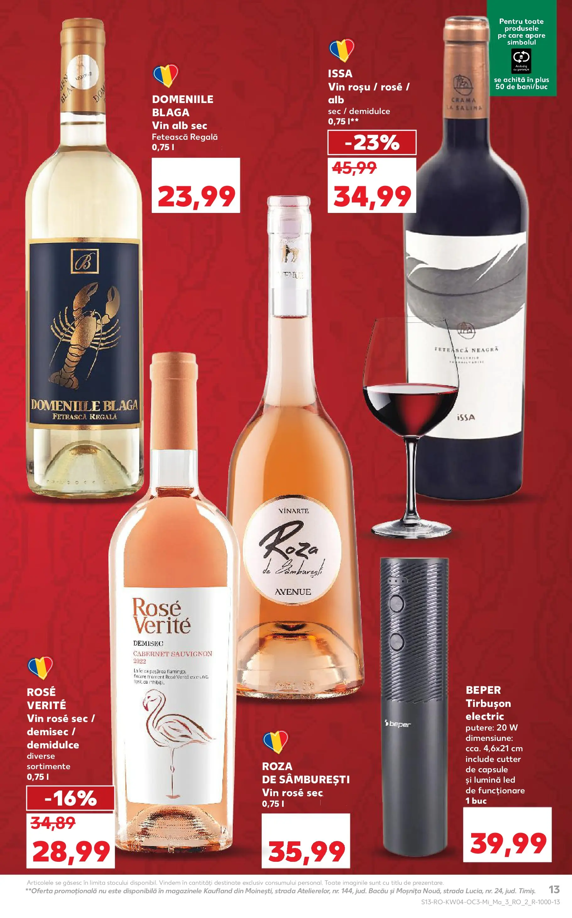 Catalog Kaufland - Domnesti 20.01.2026 - Revista si Oferta | Pagină: 13 | Produse: Tavuk suyu, Cutter, Babak, Vin