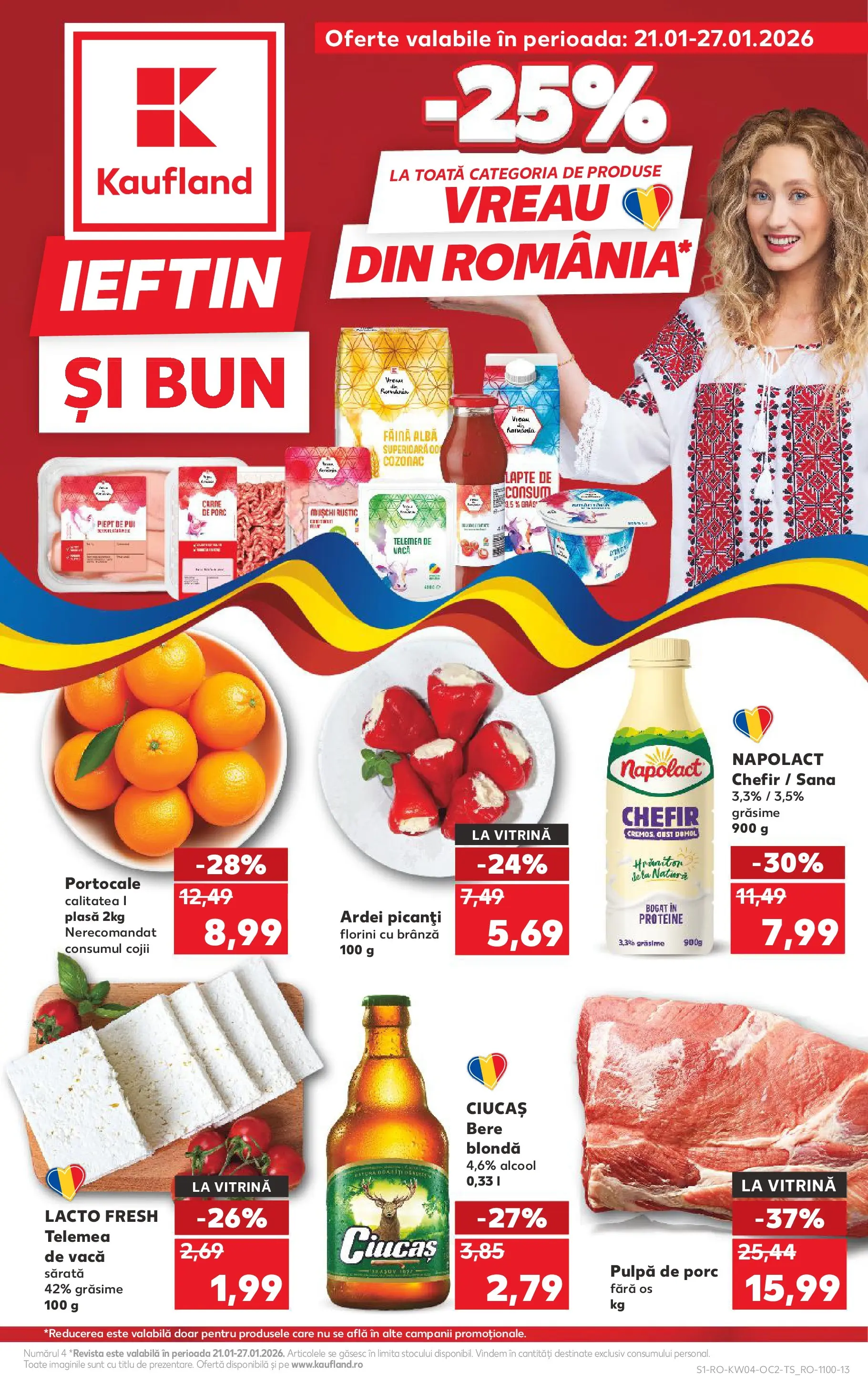 Catalog Kaufland - Slatina 21.01.2026 - Revista si Oferta | Pagină: 1 | Produse: Ardei, Kefir, Bere, Făină