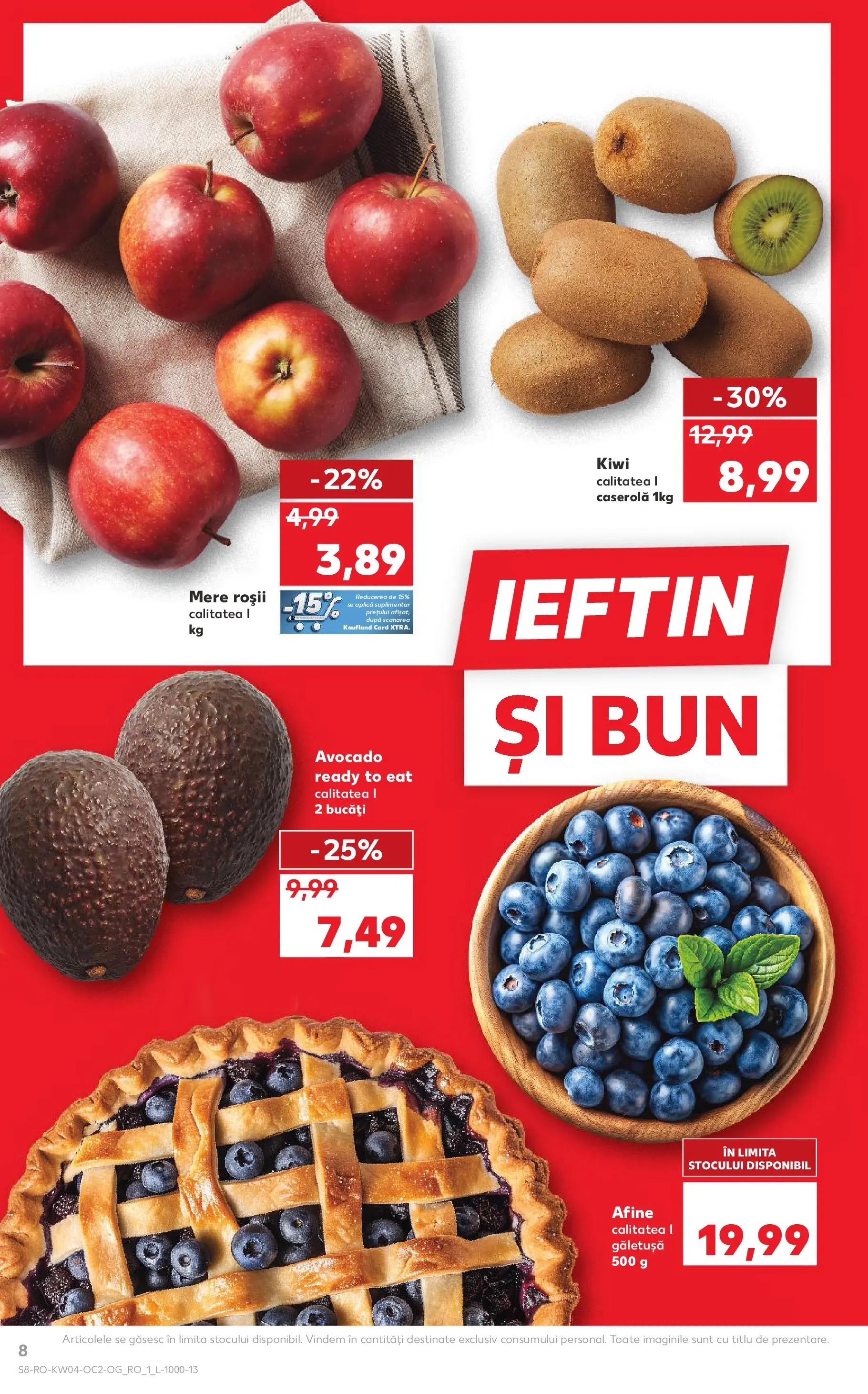 Catalog Kaufland - Domnesti 21.01.2026 - Revista si Oferta | Pagină: 8 | Produse: Afine, Mere, Roșii, Avocado