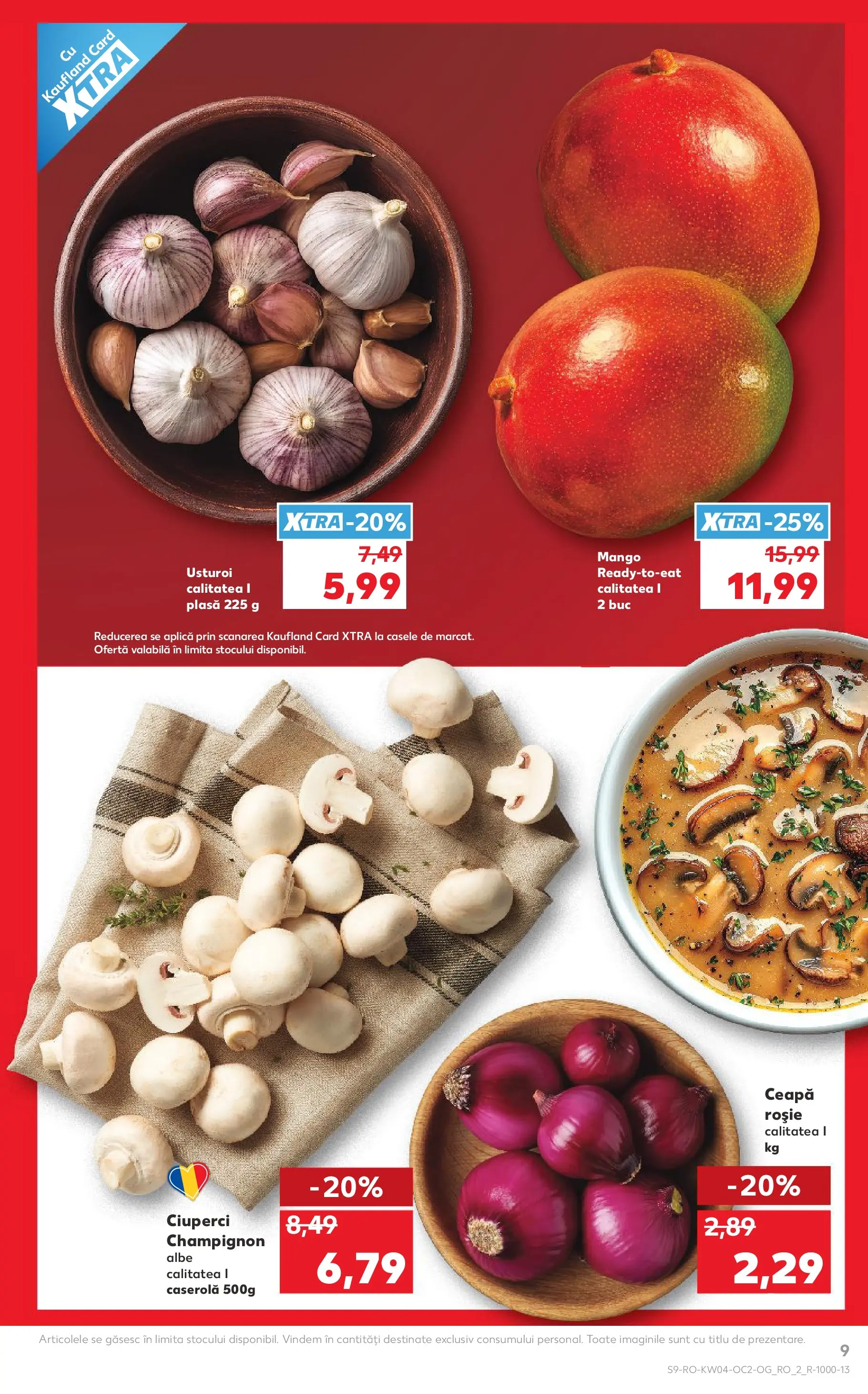 Catalog Kaufland - Domnesti 21.01.2026 - Revista si Oferta | Pagină: 9 | Produse: Ciuperci, Ceapă, Mango, Usturoi