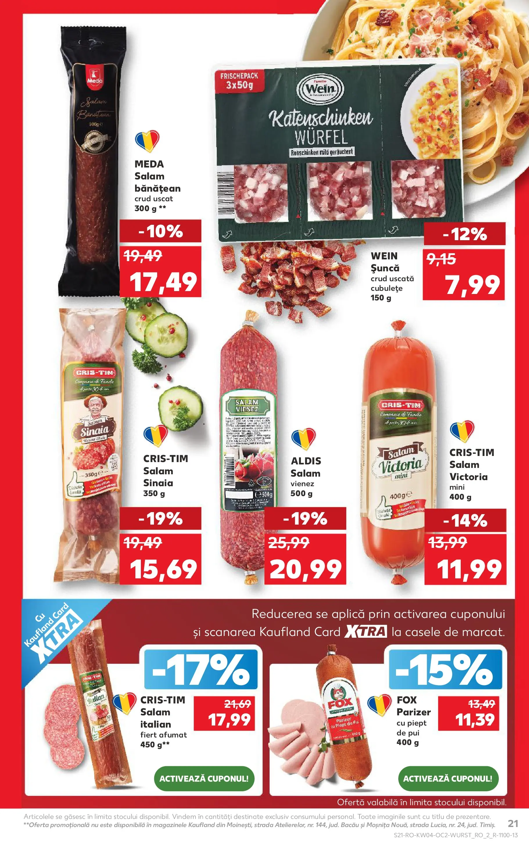 Catalog Kaufland - Ploiești 21.01.2026 - Revista si Oferta | Pagină: 21 | Produse: Hacıyatmaz Kedi Oyuncağı, Salam, Șuncă, Parizer