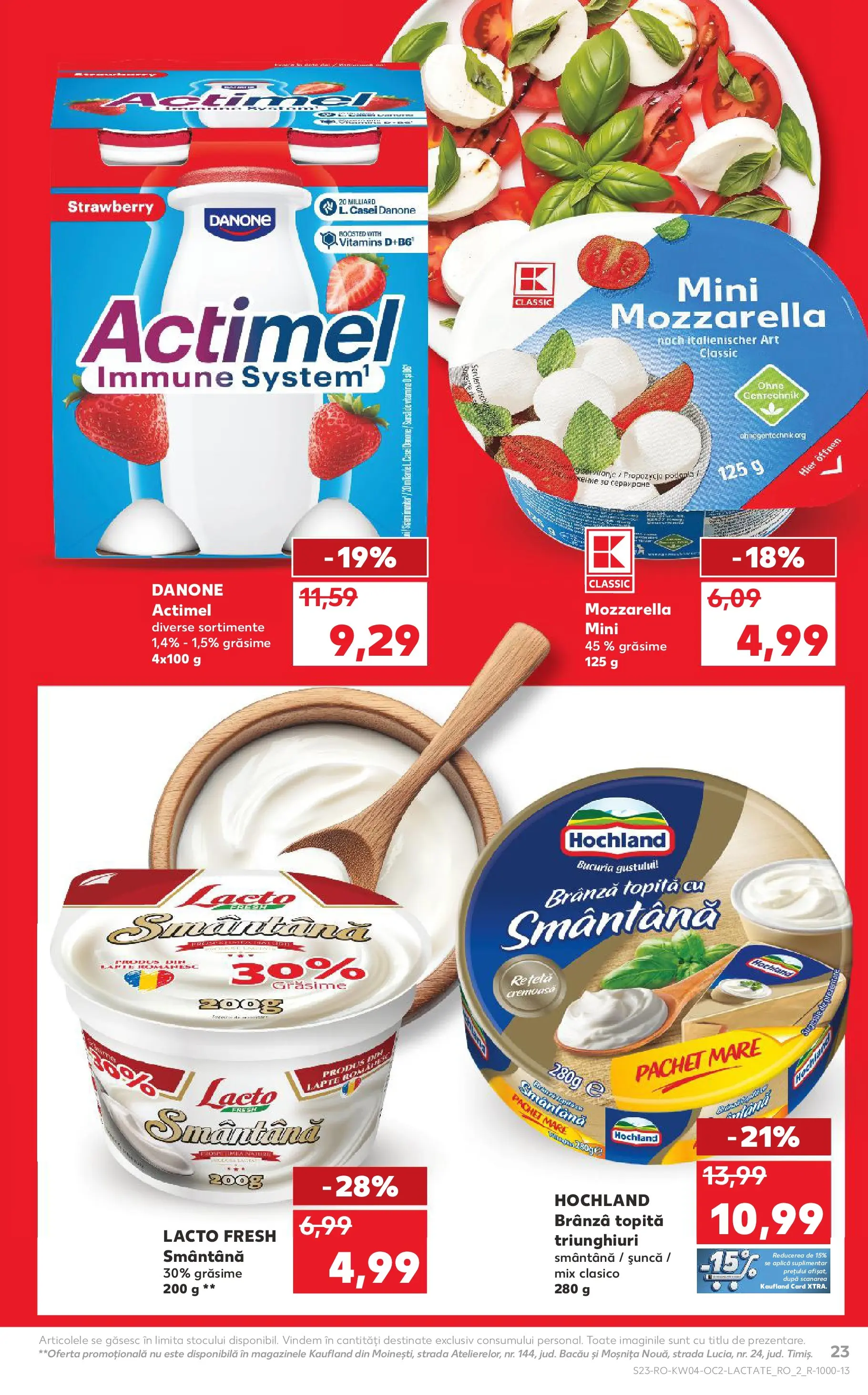 Catalog Kaufland - Domnesti 21.01.2026 - Revista si Oferta | Pagină: 23 | Produse: Mozzarella, Lapte, Brânză, Smântână