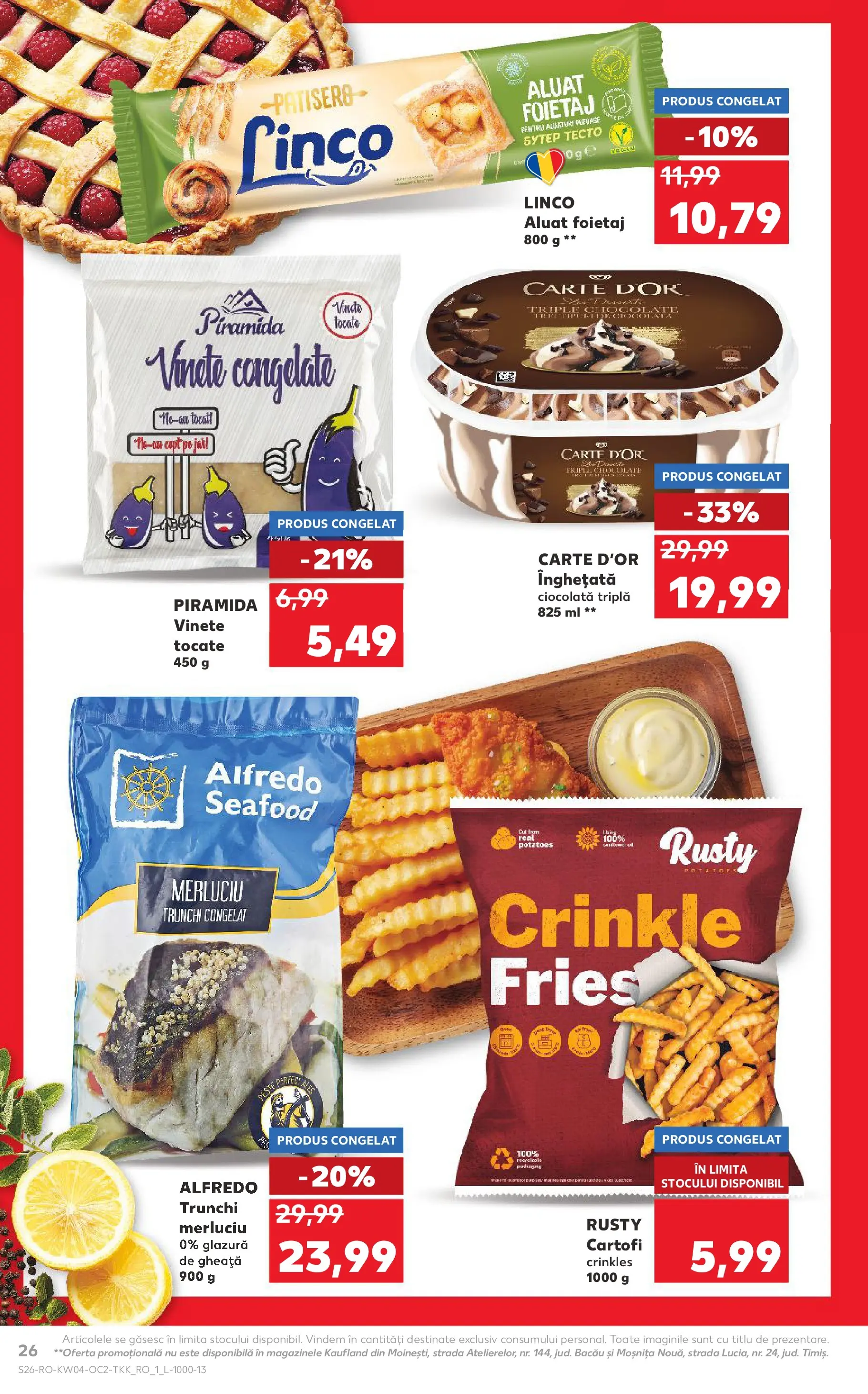 Catalog Kaufland - Domnesti 21.01.2026 - Revista si Oferta | Pagină: 26 | Produse: Aluat, Ciocolată, Înghețată, Cartofi