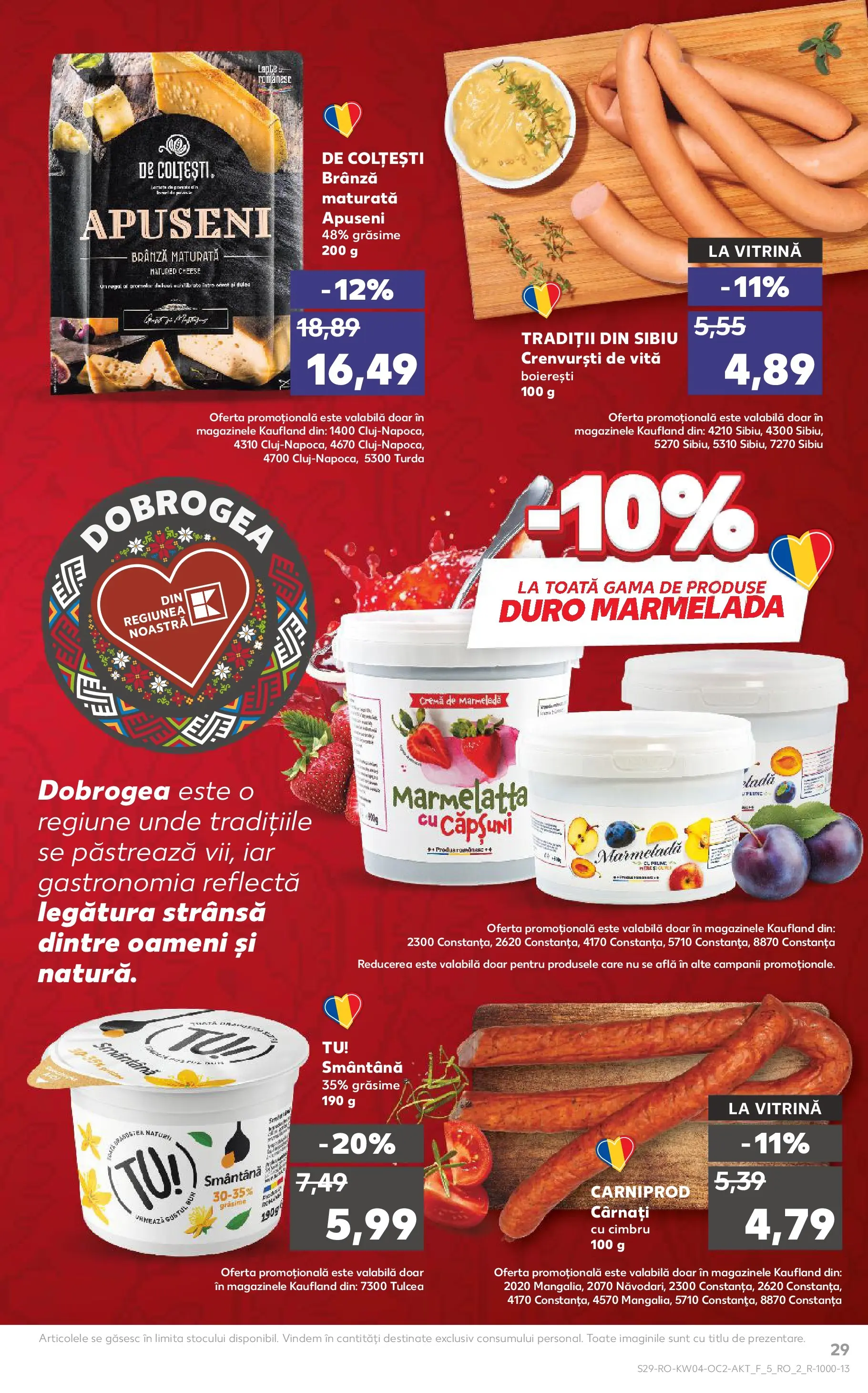 Catalog Kaufland - Domnesti 21.01.2026 - Revista si Oferta | Pagină: 29 | Produse: Crenvurști, Brânză, Cremă, Smântână