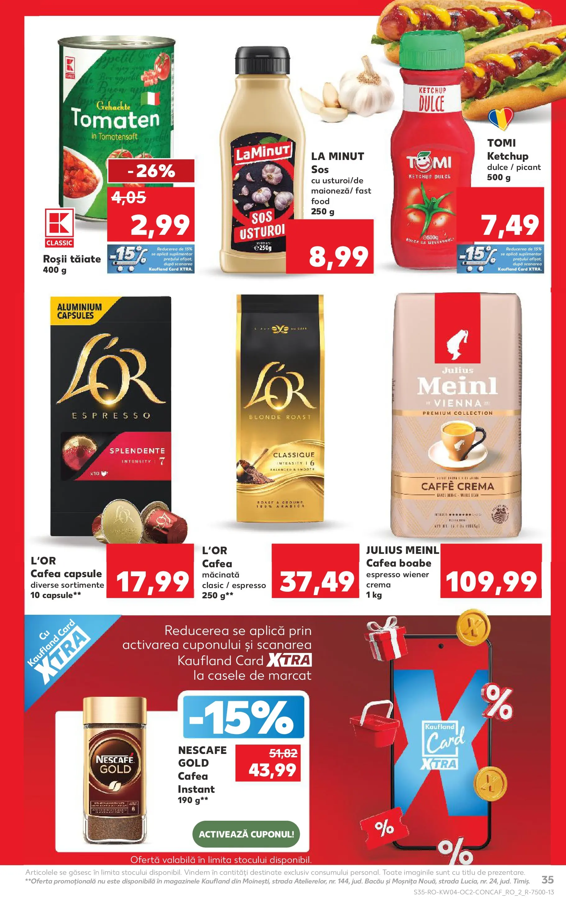 Catalog Kaufland - Viseu de Sus 21.01.2026 - Revista si Oferta | Pagină: 35 | Produse: Cafea, Ketchup, Sos, Usturoi